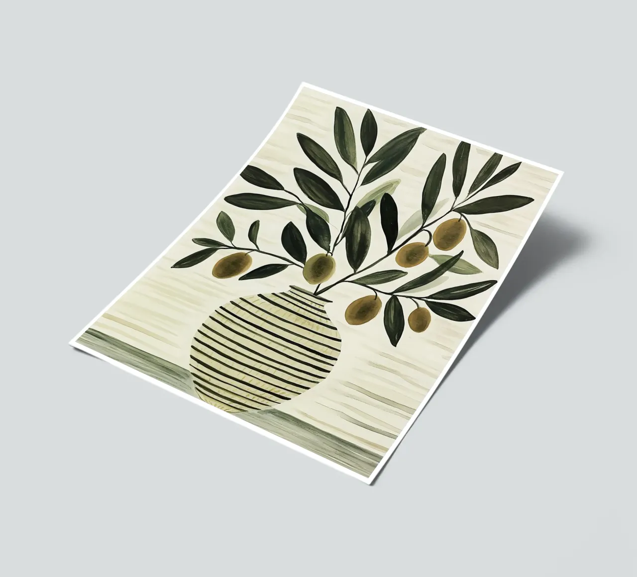 Olivenzweig in Vase Stickerbogen von IamHomeStudio