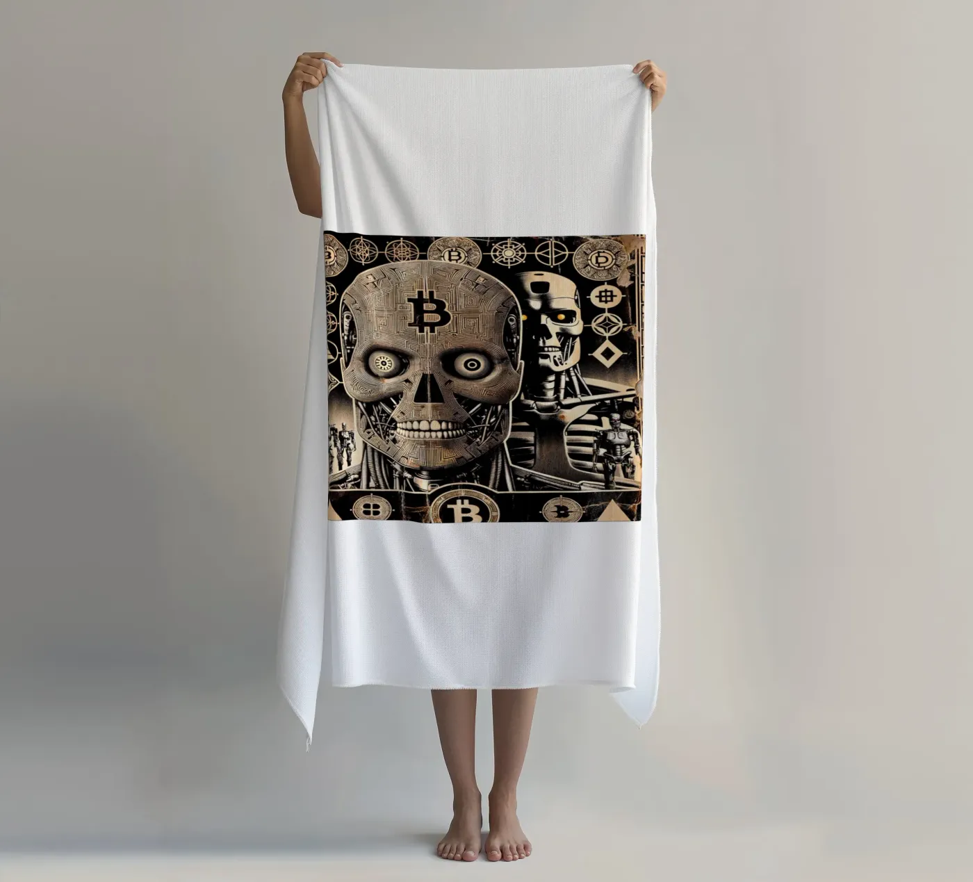 T_BTC strandhanddoek van Crypto_Jungle