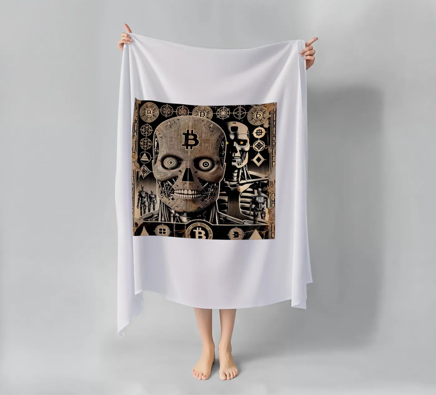 T_BTC strandhanddoek van Crypto_Jungle