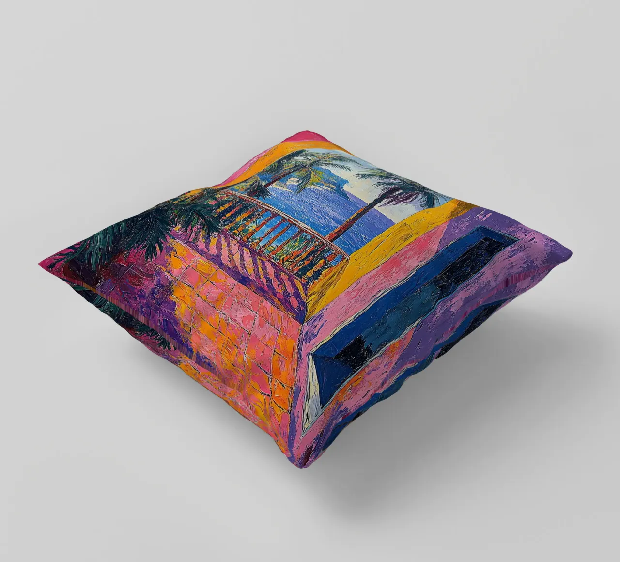 Colorfields of Emotion cuscino da Nikis Art Studio