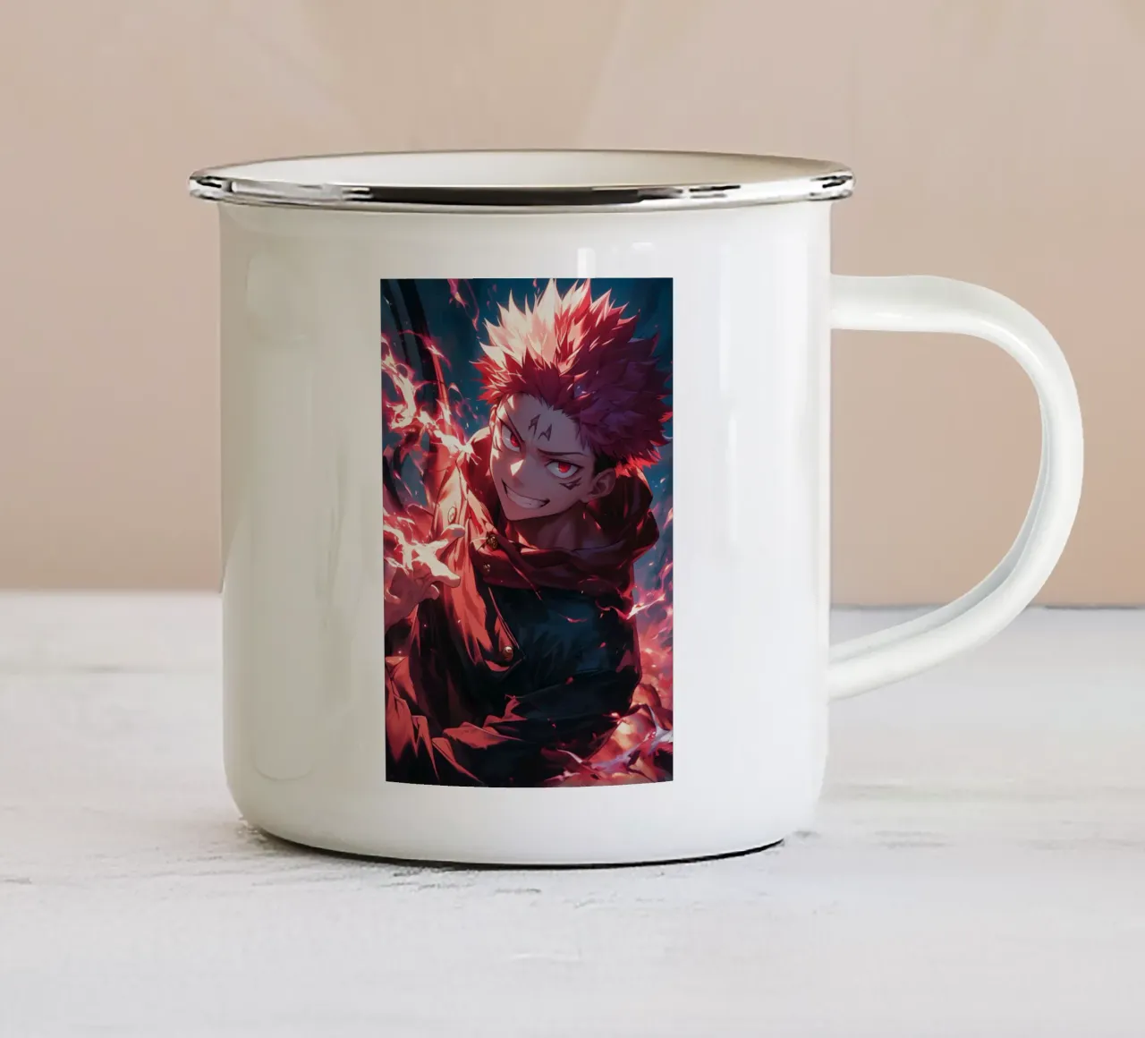 itadori jujutsu kaisen tazza in smalto da CreativeStudio