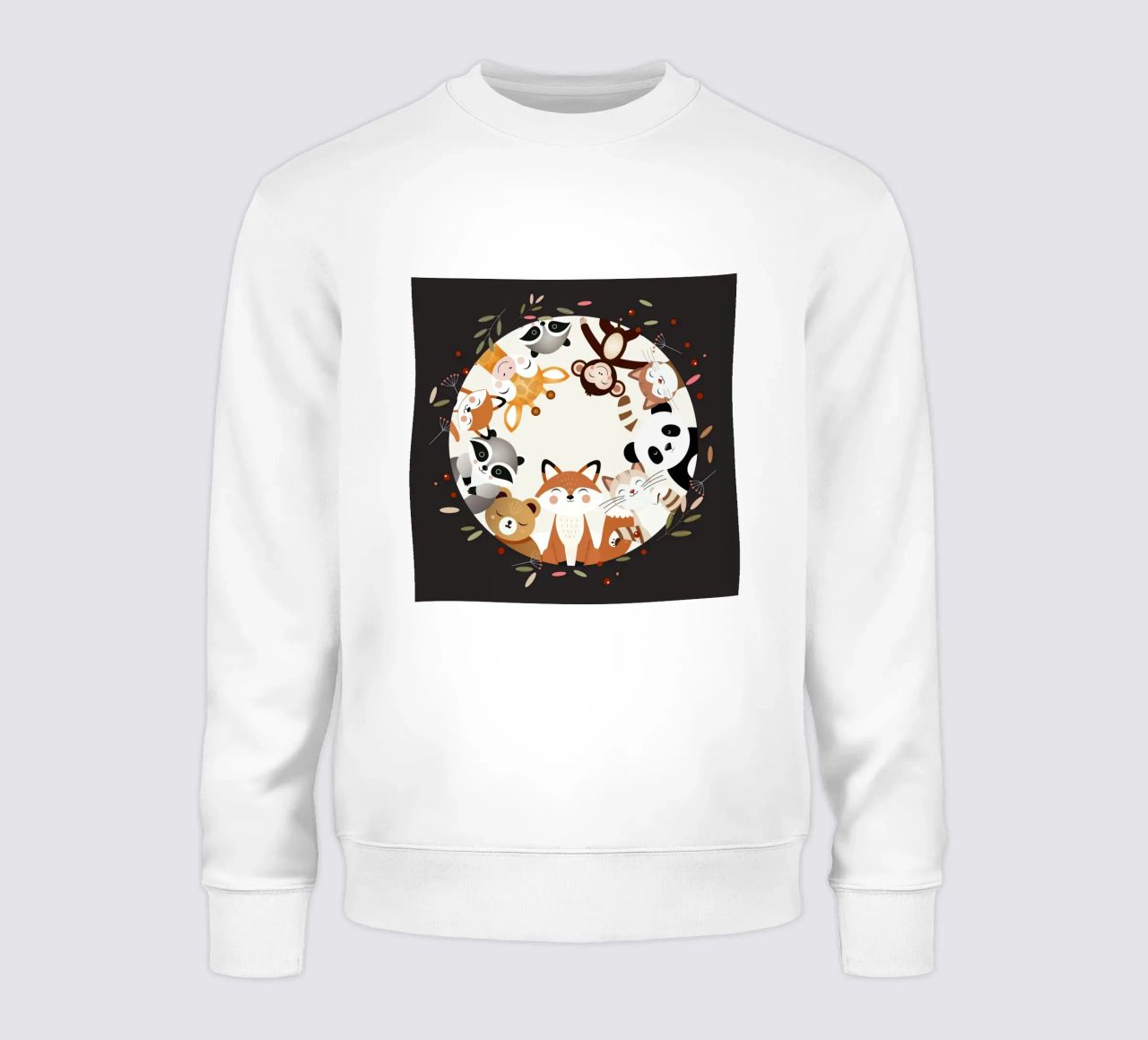 Des amis animaux joyeux dans un design circulaire sweat de namosh