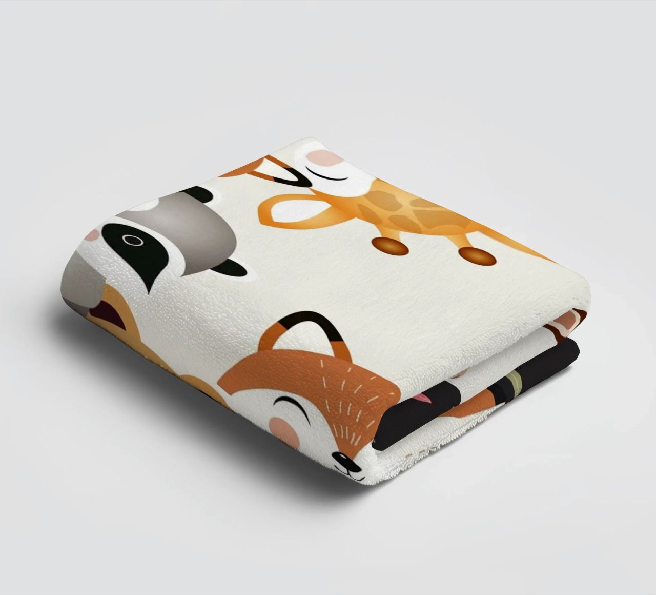 Des amis animaux joyeux dans un design circulaire serviette de bain de namosh