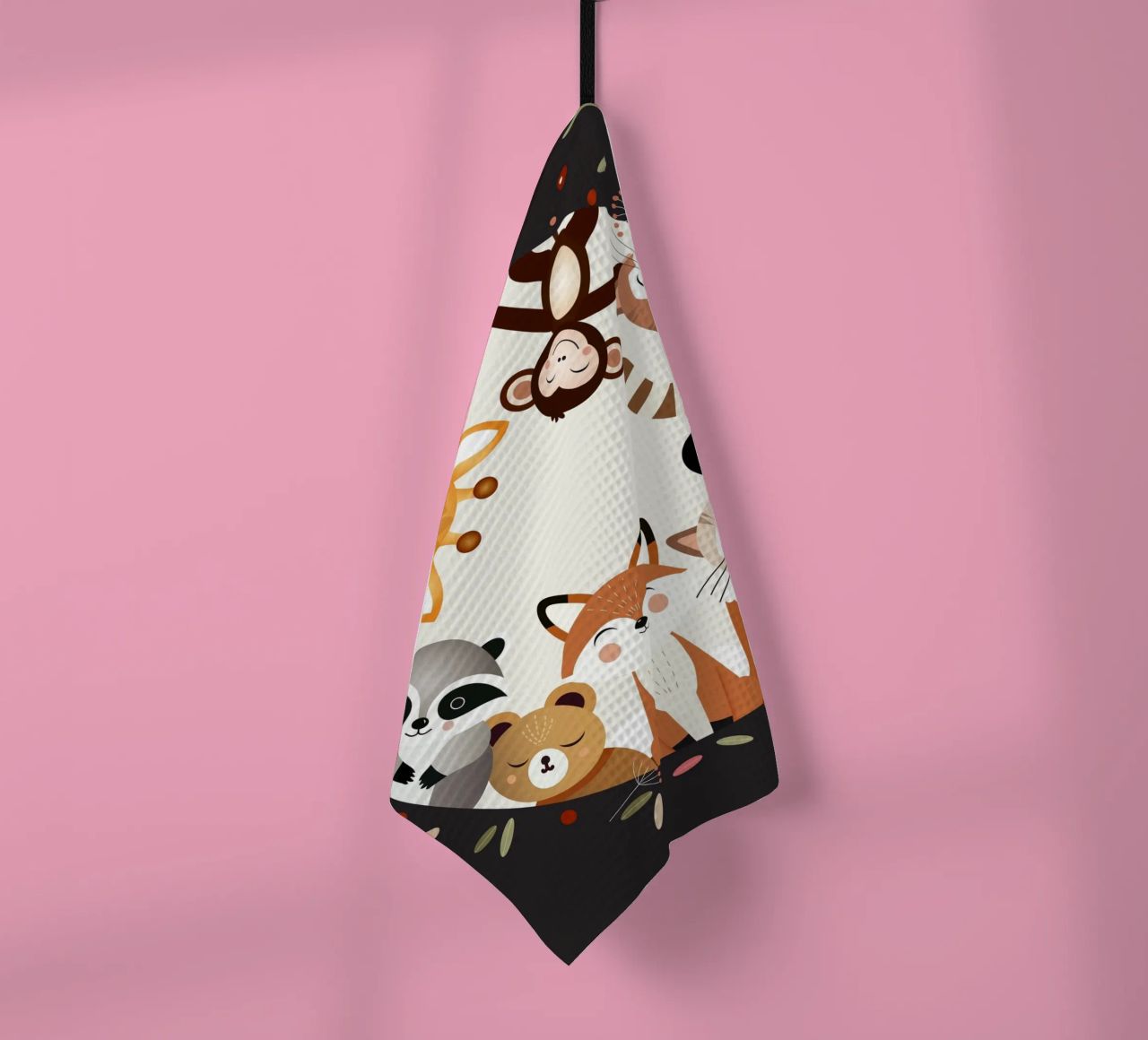 Des amis animaux joyeux dans un design circulaire torchon de namosh