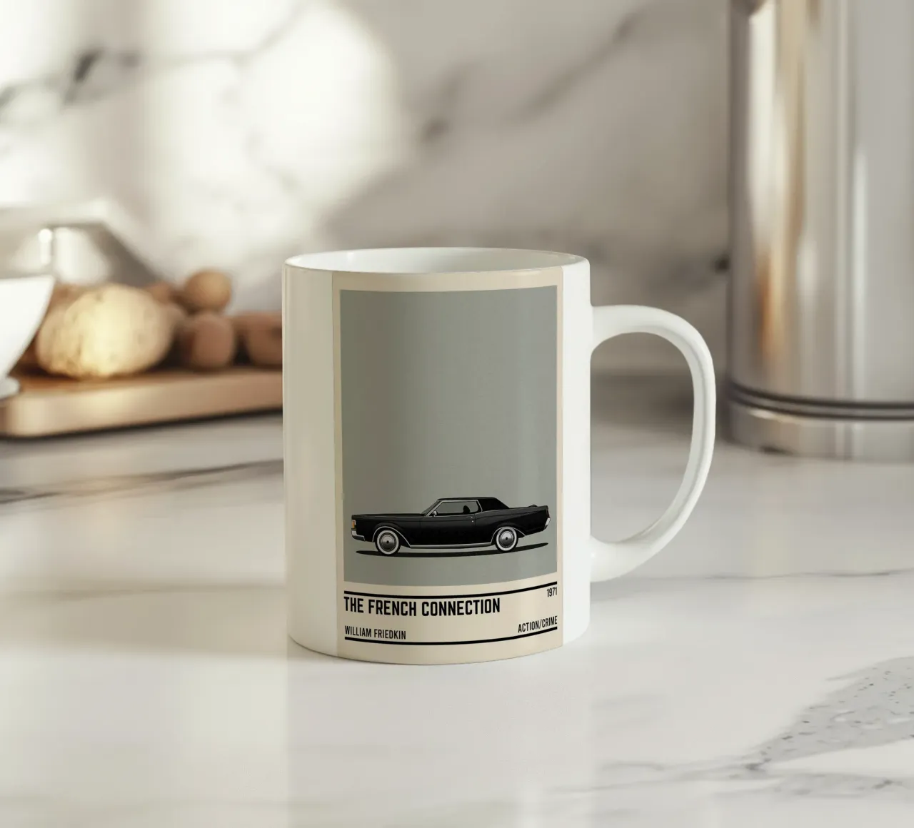 The French Connection movie car tazza in ceramica da TheArtstudio