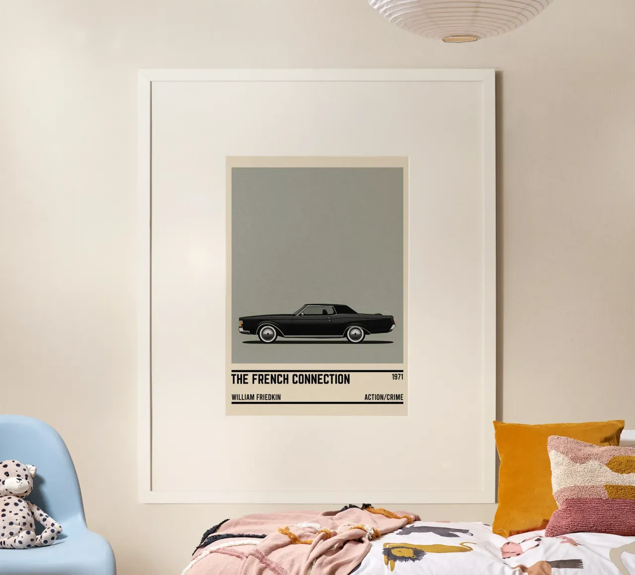 The French Connection movie car poster con telaio in plastica da TheArtstudio