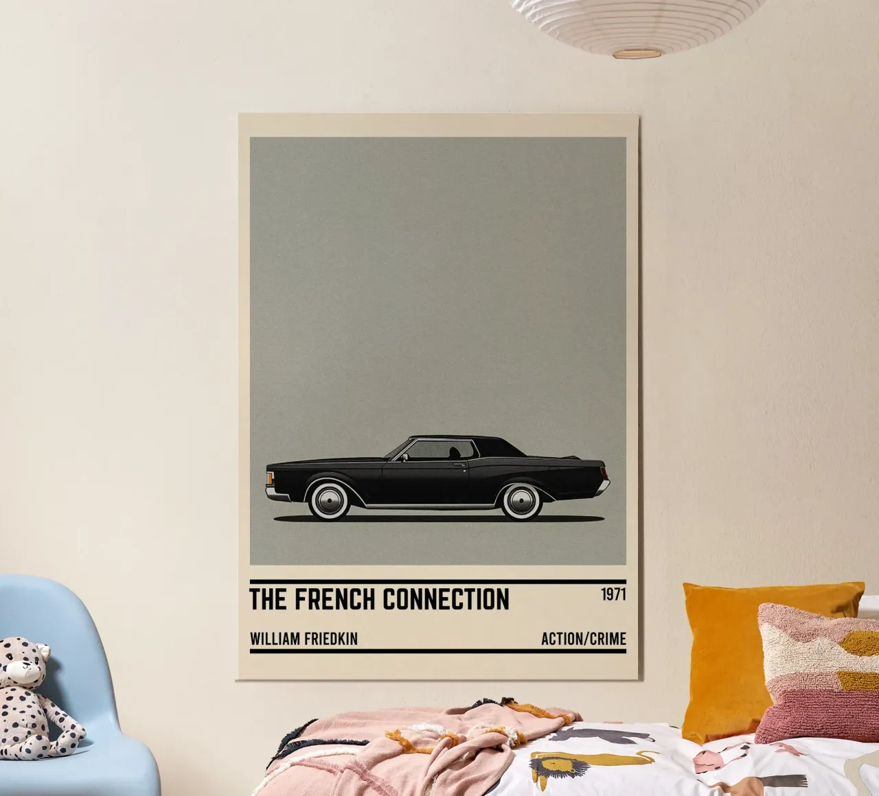 The French Connection movie car poster con telaio in plastica da TheArtstudio