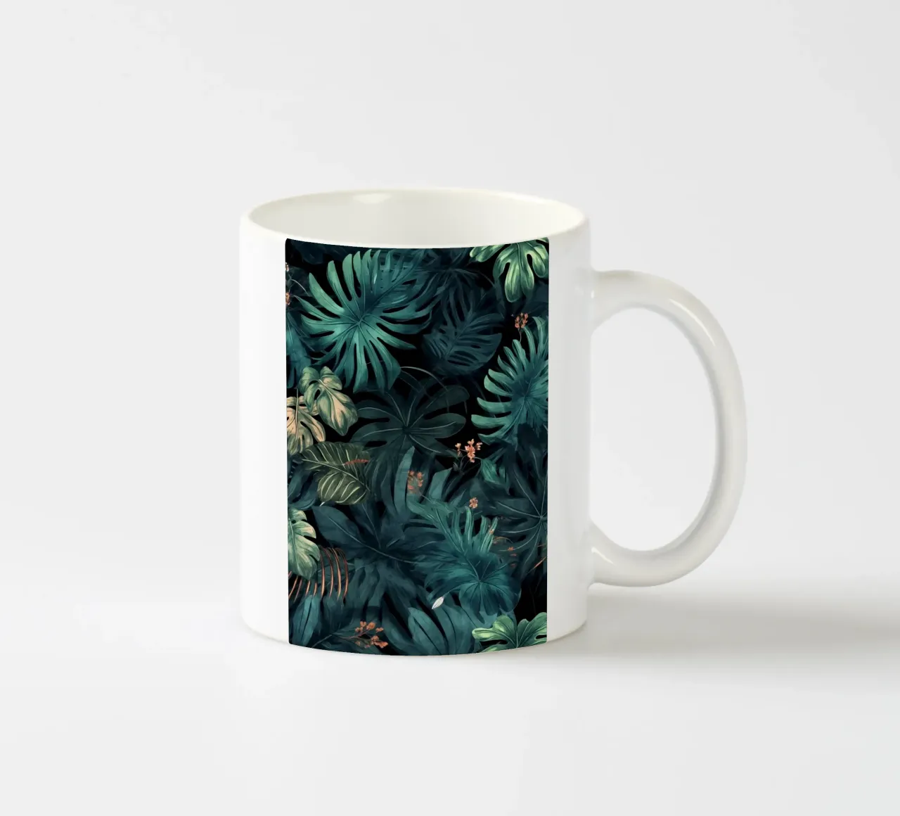 Natura fiori e foglie ad acquerello tazza in ceramica da Justyna Jaszke JBJart