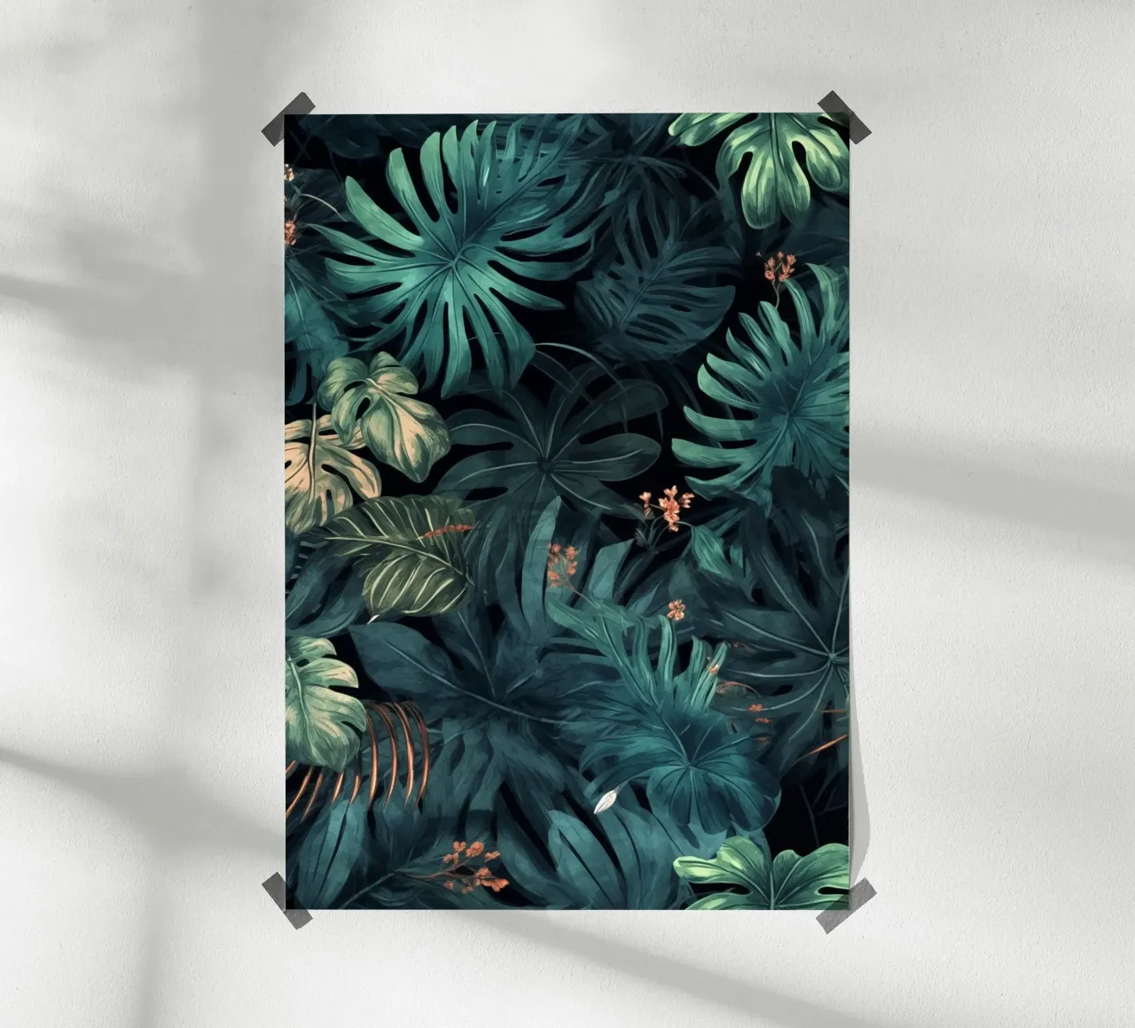 Natura fiori e foglie ad acquerello poster da Justyna Jaszke JBJart