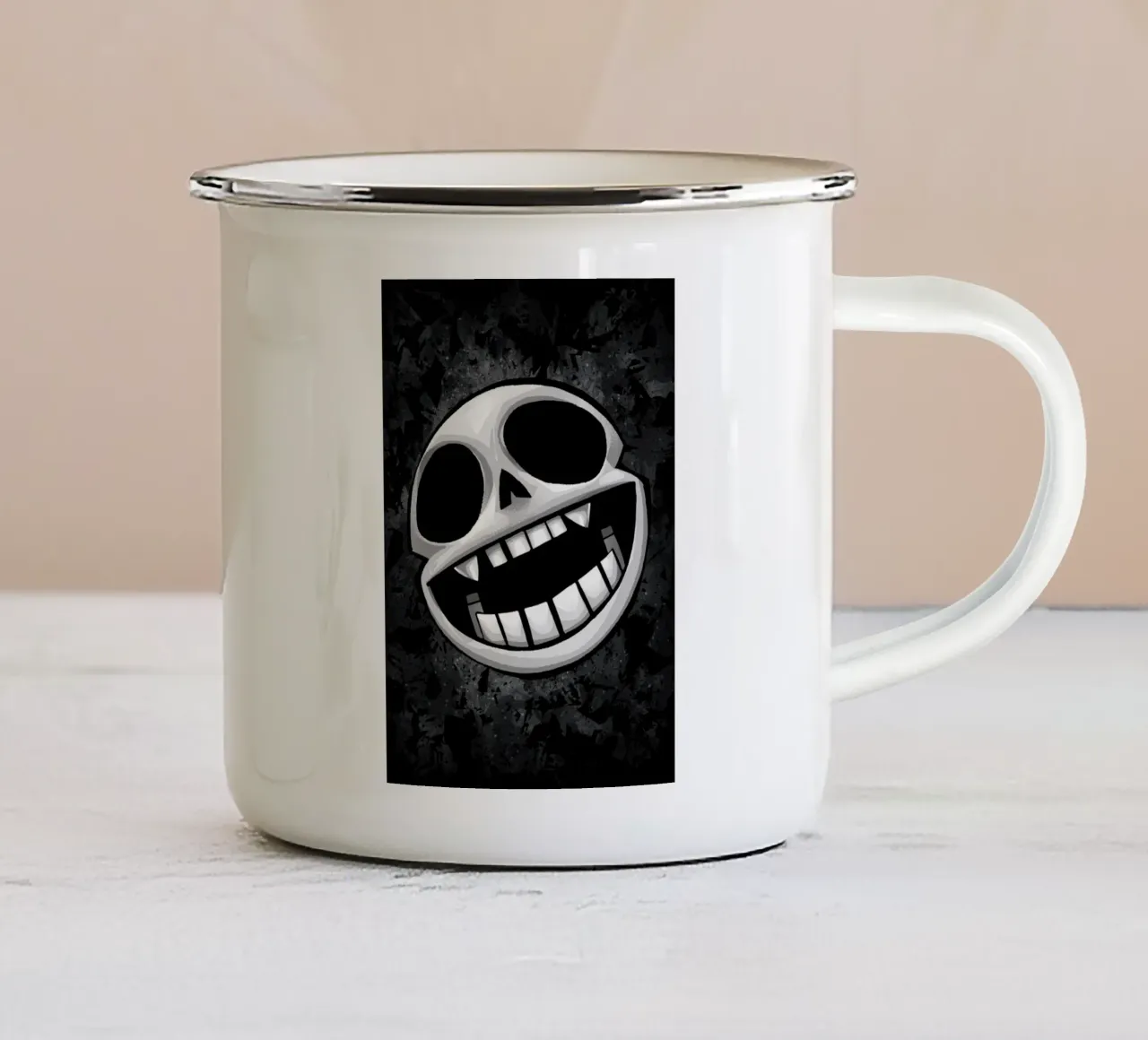 Ape Skull tazza in smalto da nabakumov