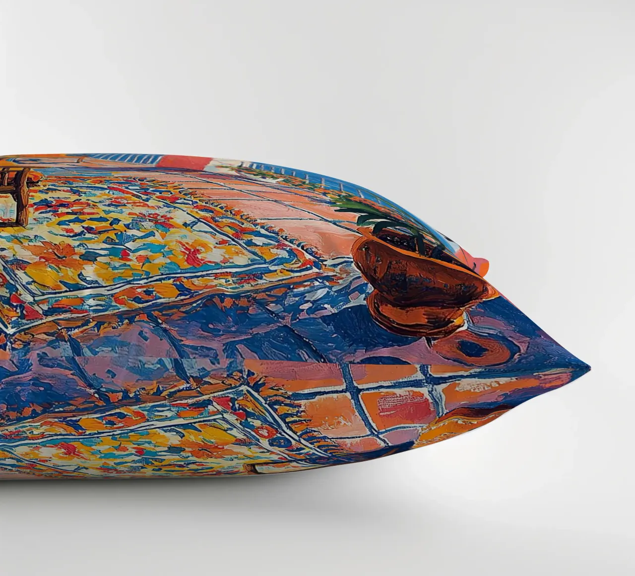 Henri Matisse inspired Sea Fauvism Mediterranean decorative cushion by Nikis Art Studio