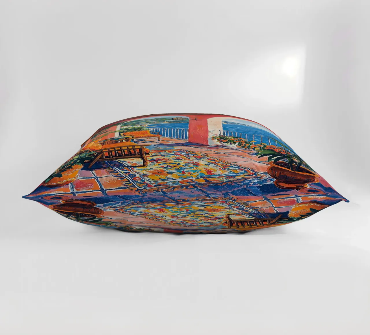 Henri Matisse inspired Sea Fauvism Mediterranean decorative cushion by Nikis Art Studio