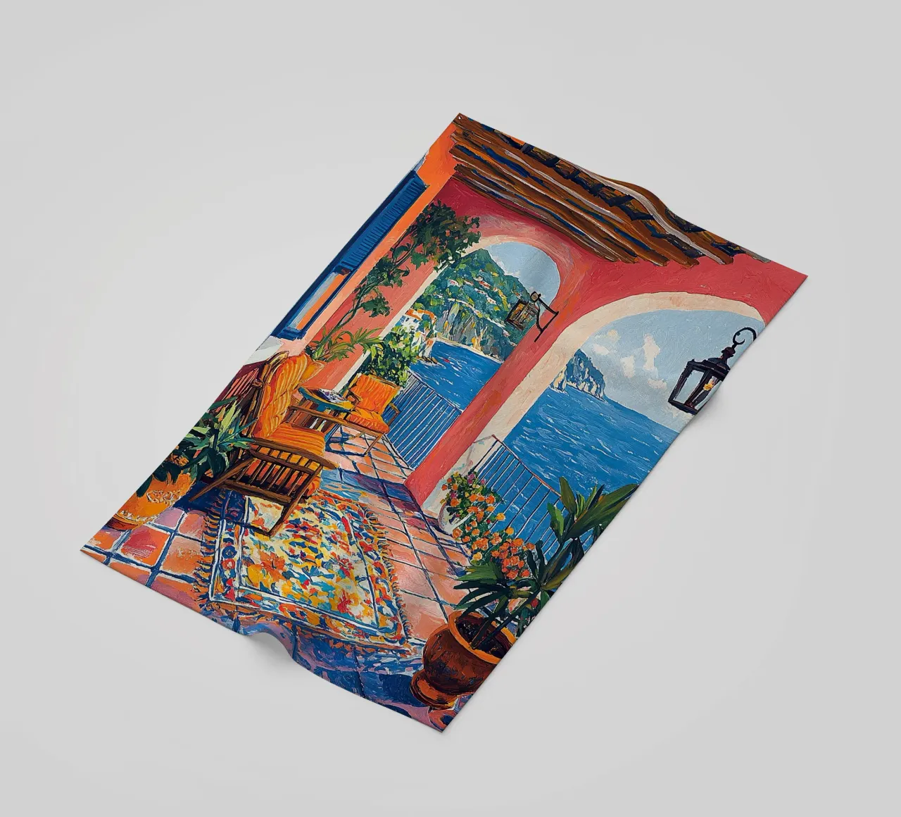 Henri Matisse inspired Sea Fauvism Mediterranean beach towel by Nikis Art Studio