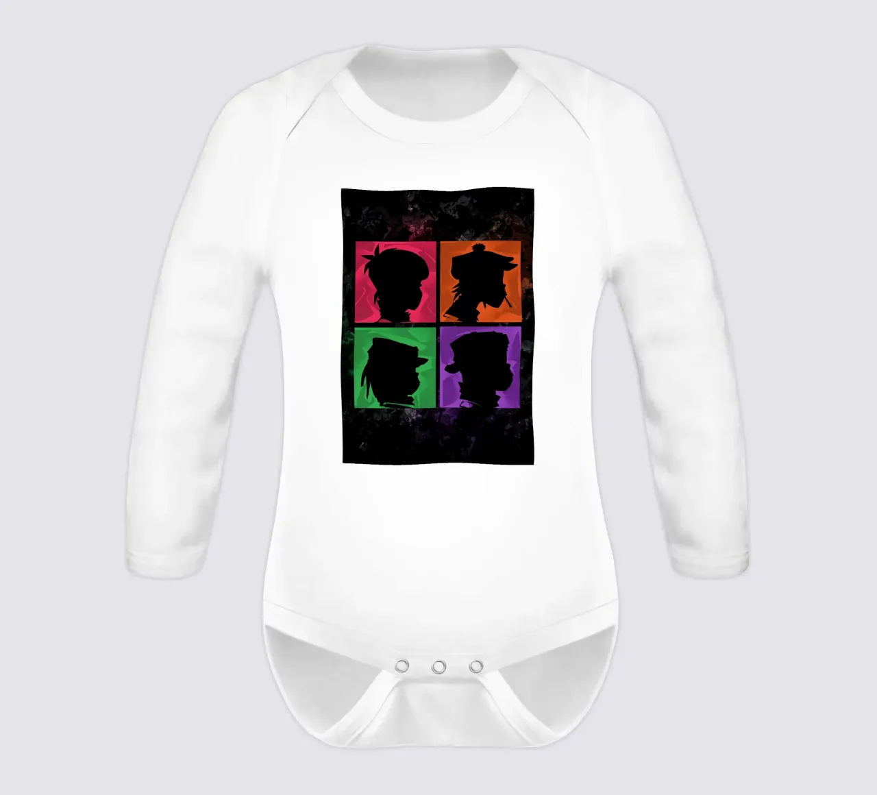 Demon Days Profiles long-sleeve baby romper by nabakumov