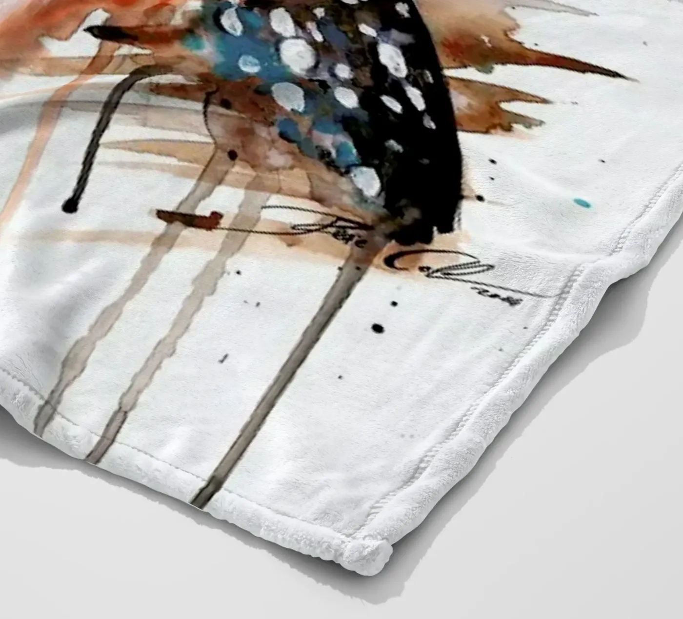 Deer Portrait Fleecedecke von Pixie Cold