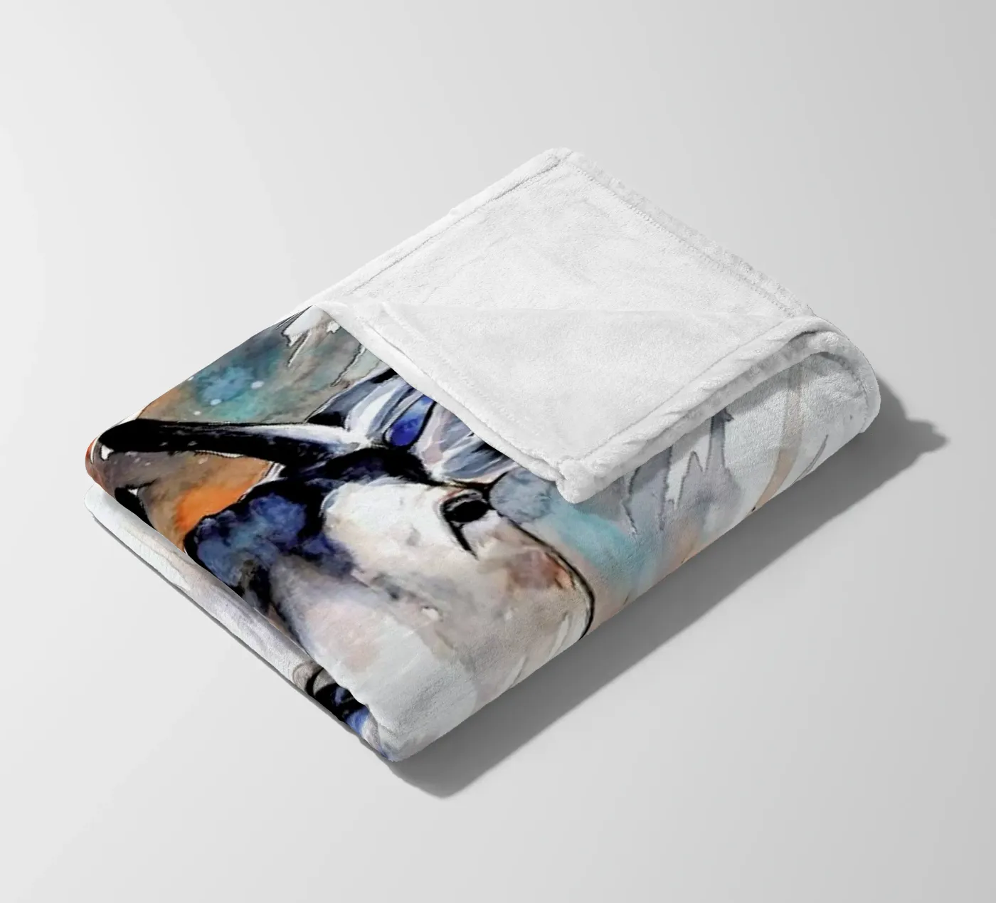 Deer Portrait Fleecedecke von Pixie Cold