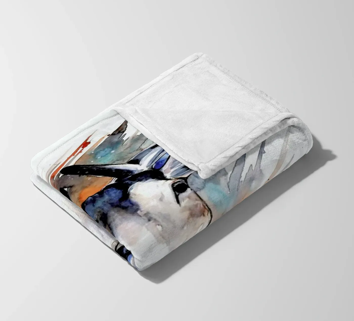 Deer Portrait Fleecedecke von Pixie Cold