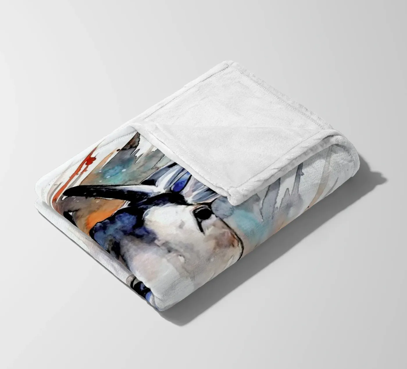 Deer Portrait Fleecedecke von Pixie Cold