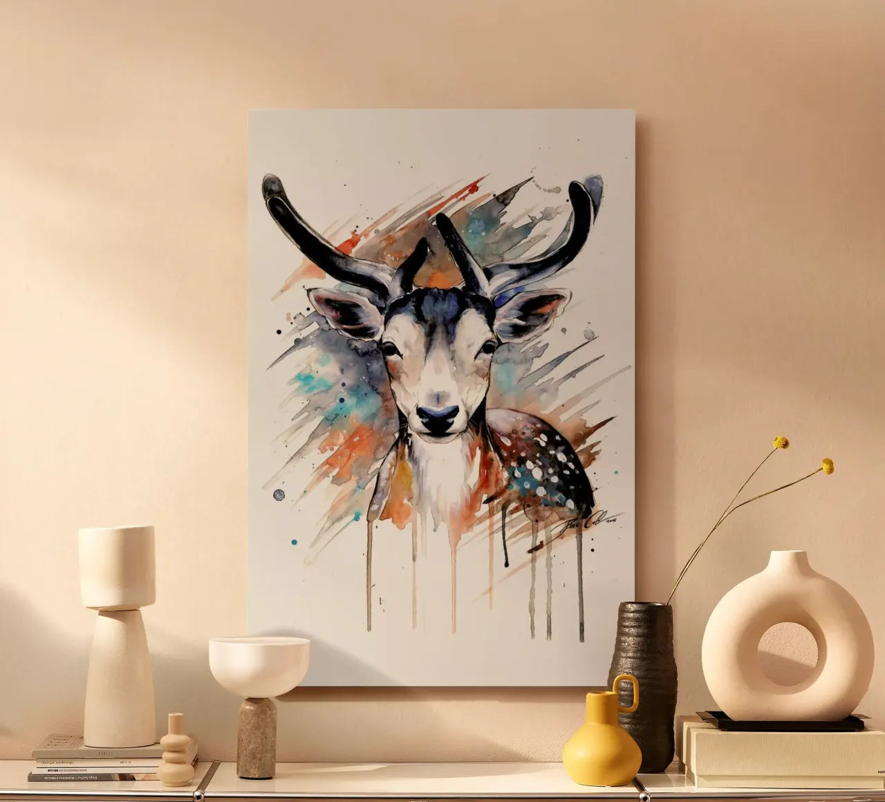 Deer Portrait alu-dibond by Pixie Cold