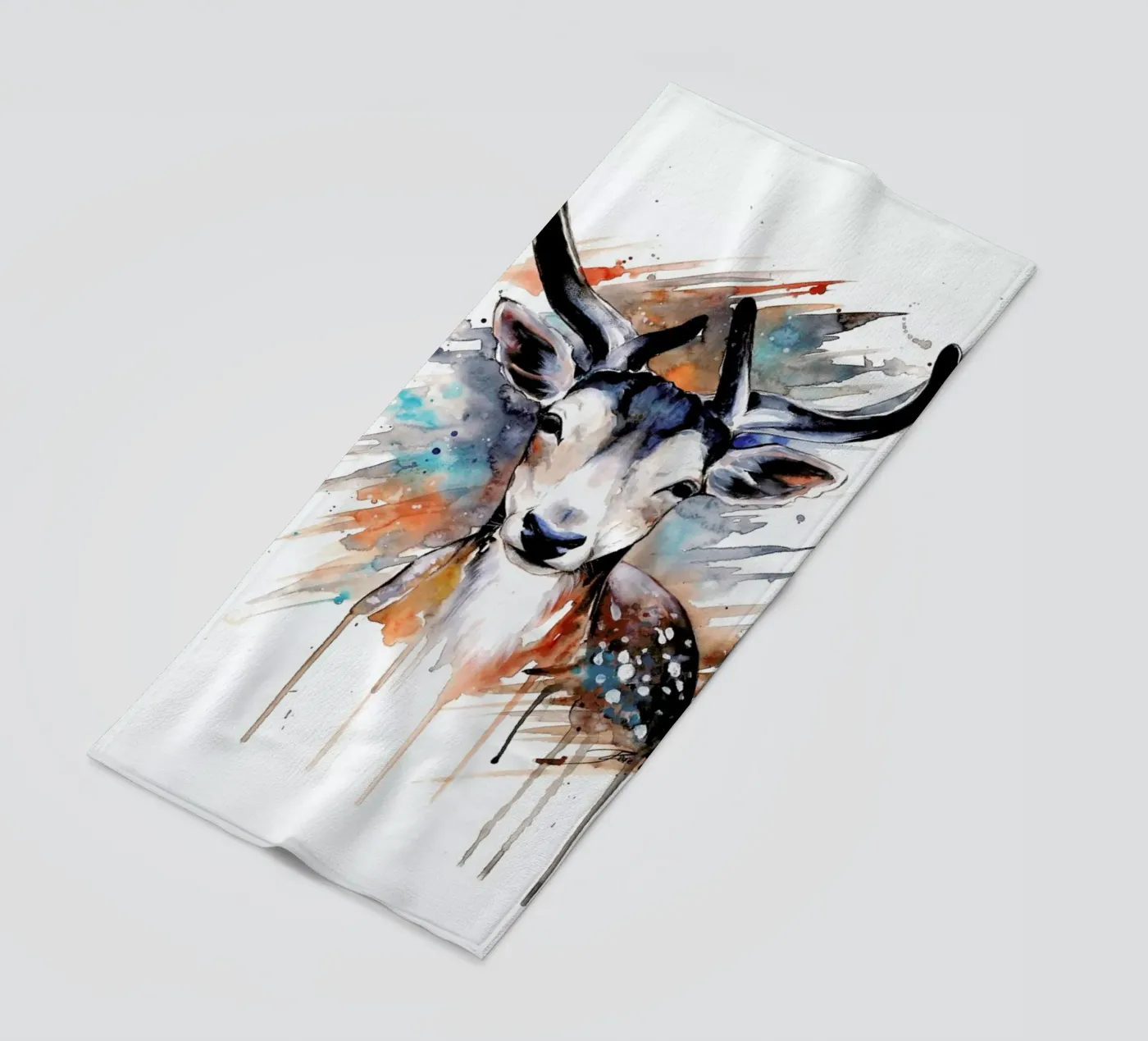 Deer Portrait telo mare da Pixie Cold