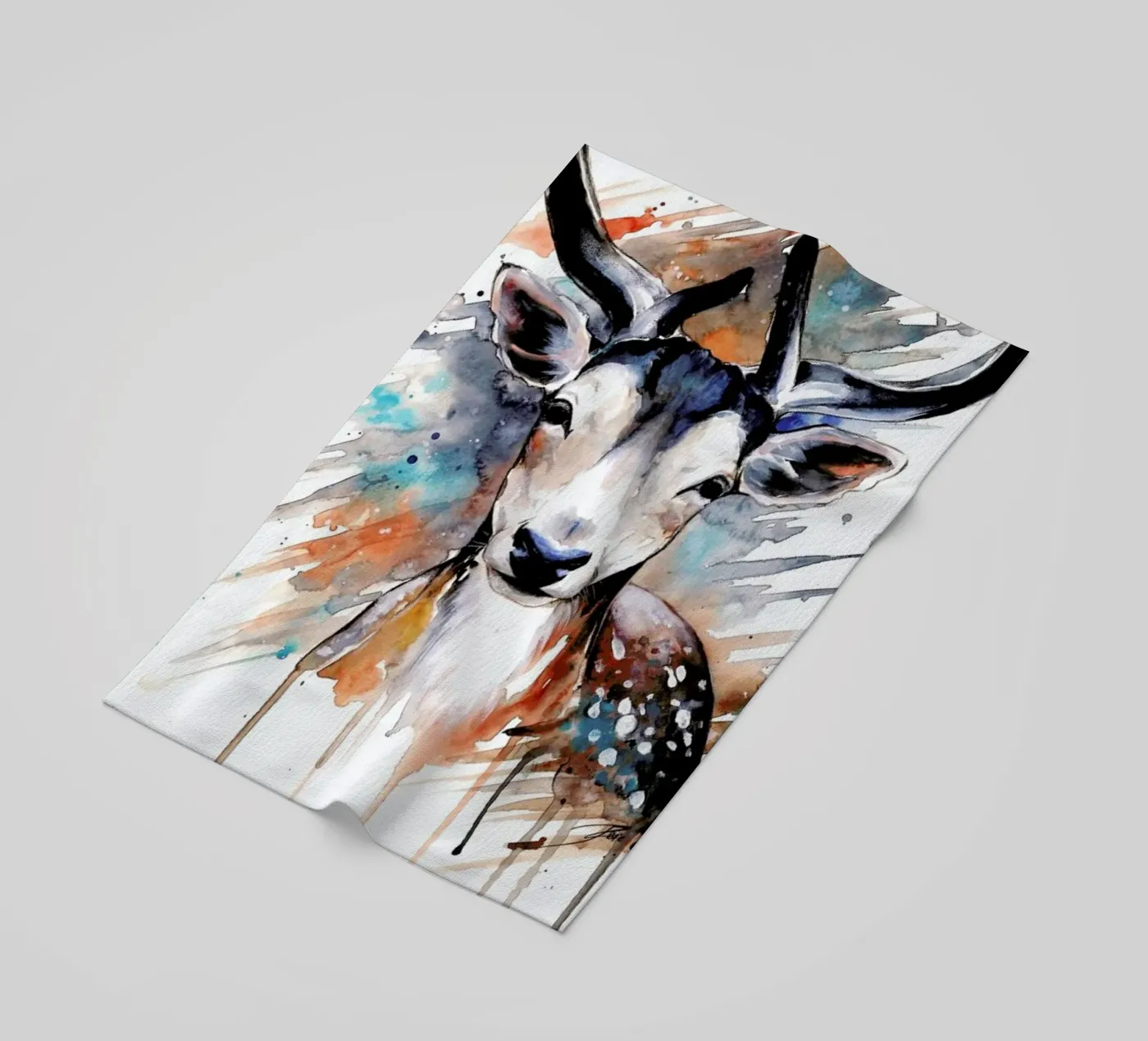 Deer Portrait telo mare da Pixie Cold