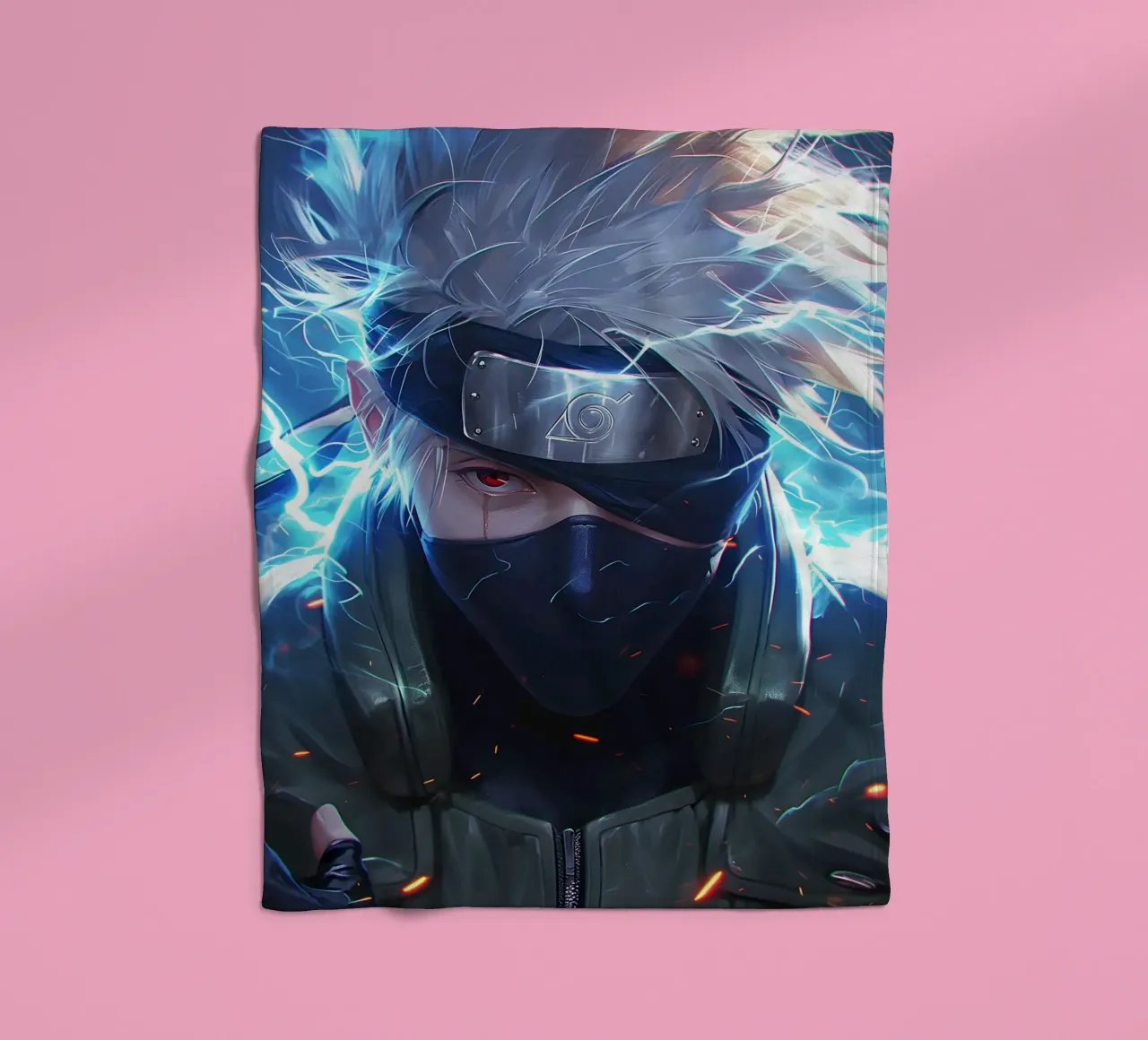 Kakashi Naruto fleece blanket by CreativeStudio