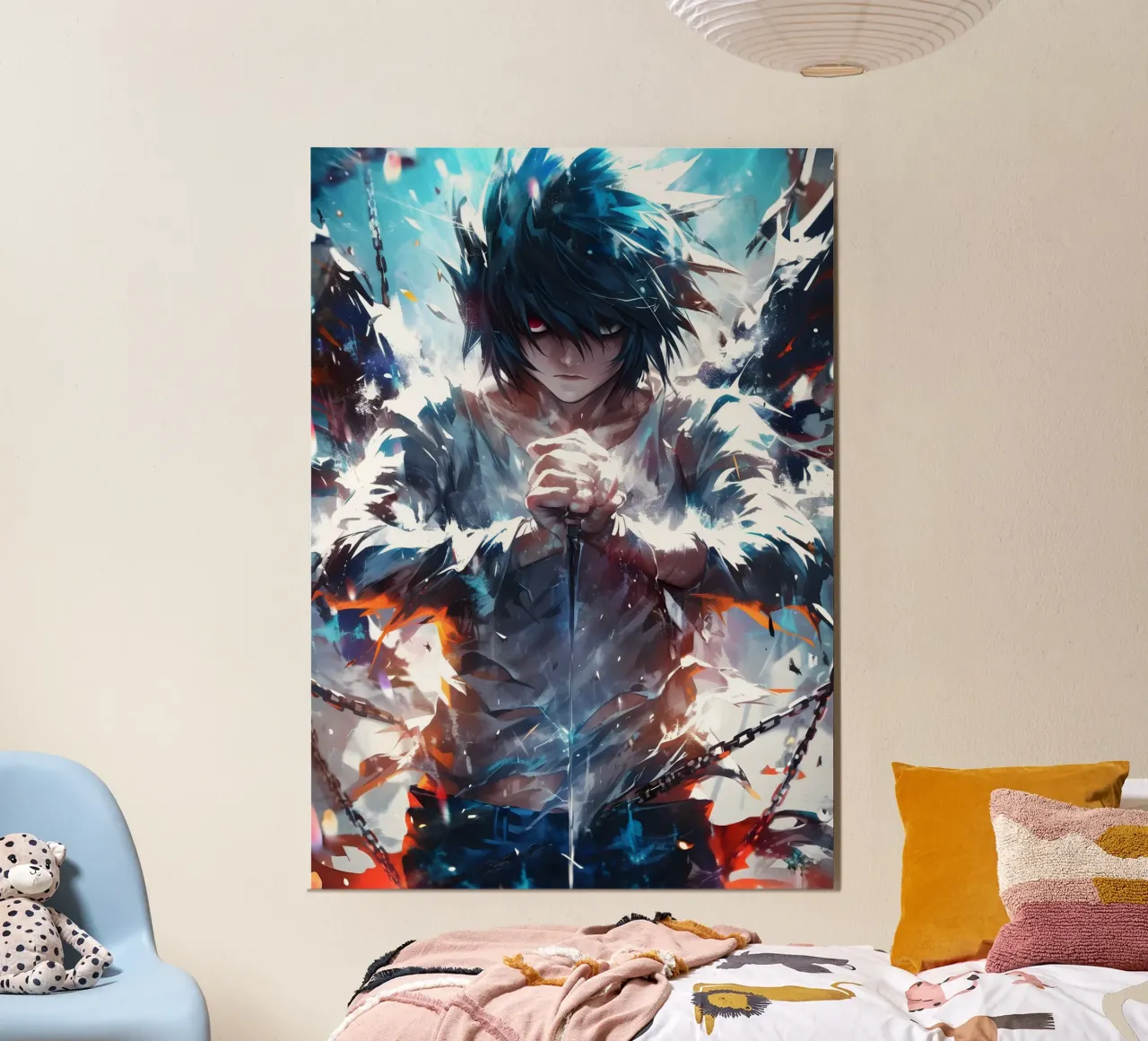L Lawliet death note poster con telaio in alluminio da CreativeStudio