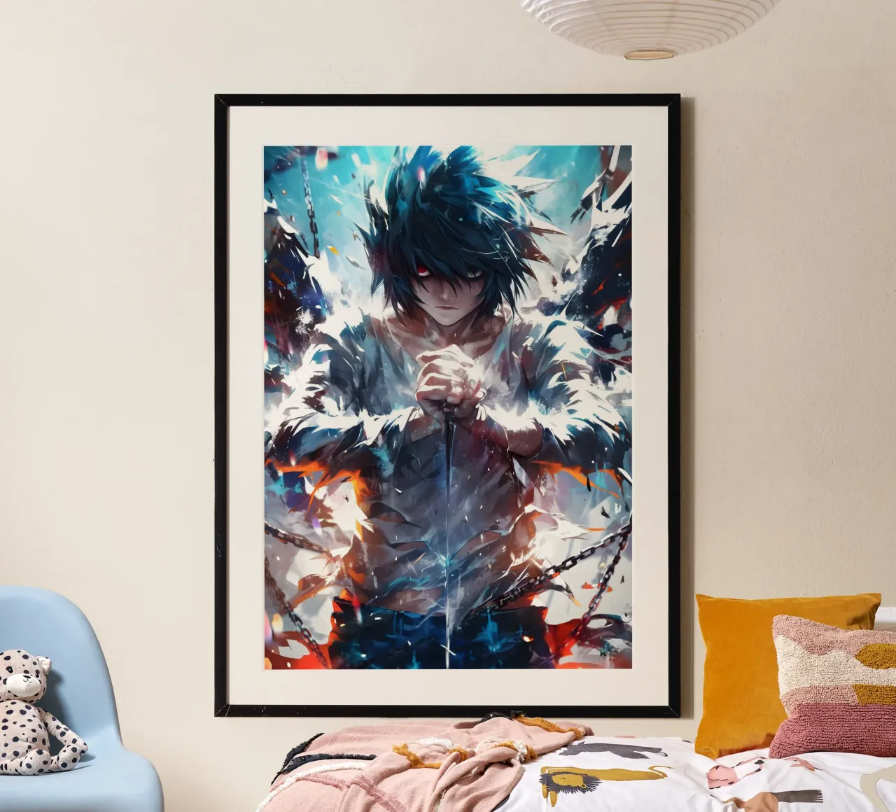 L Lawliet death note poster con telaio in alluminio da CreativeStudio
