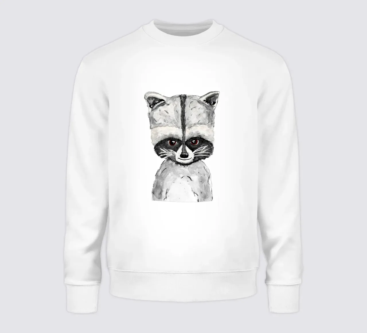 Frecher Waschbär Sweatshirt von Illustration Raissa Oltmanns
