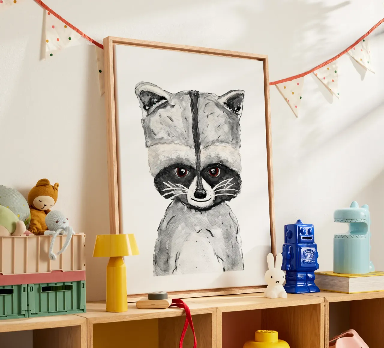 Procione impertinente tela con Cornice a cassetta da Illustration Raissa Oltmanns