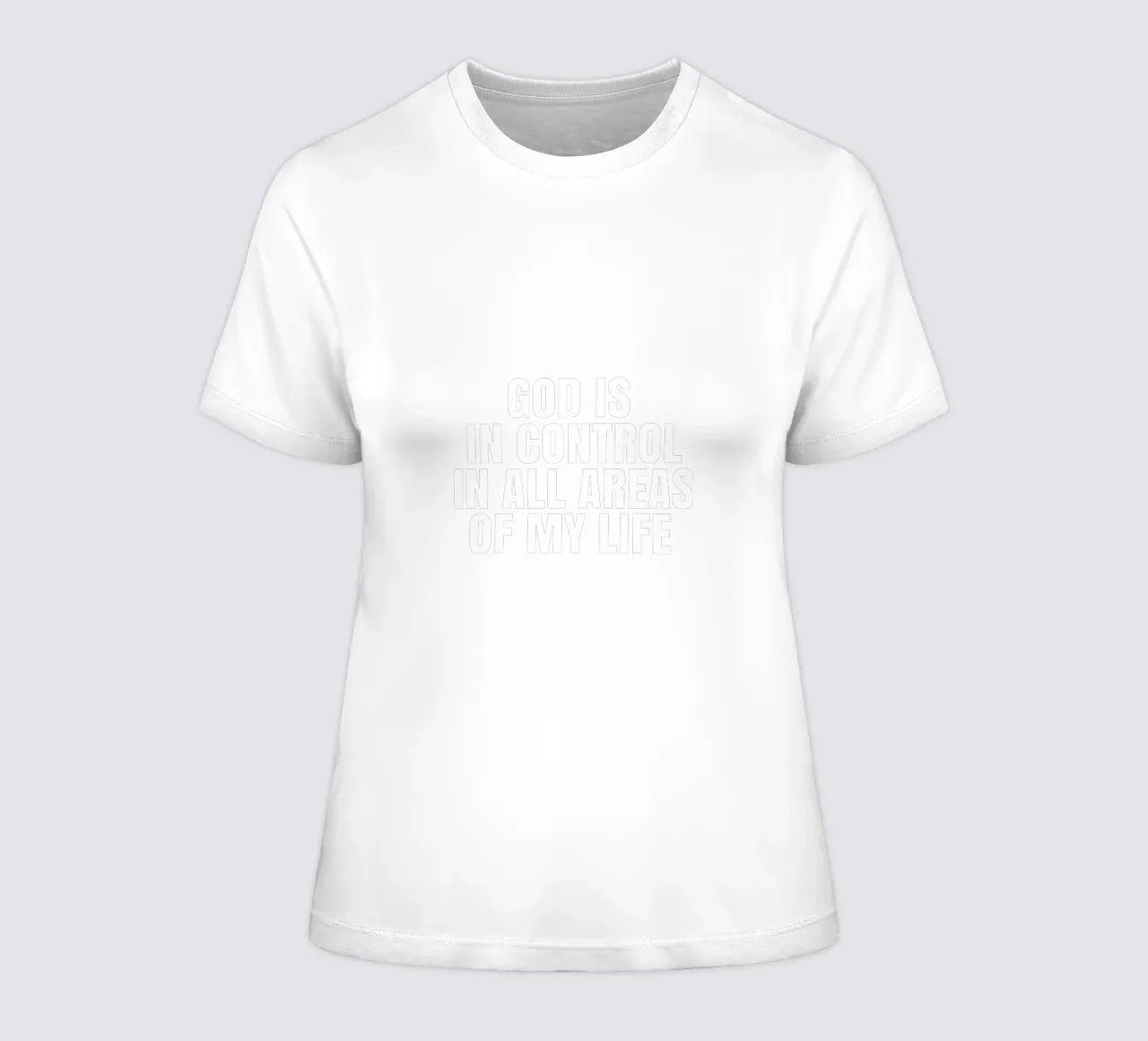 God is in control in all areas of my life t-shirt da donna da happieeagle