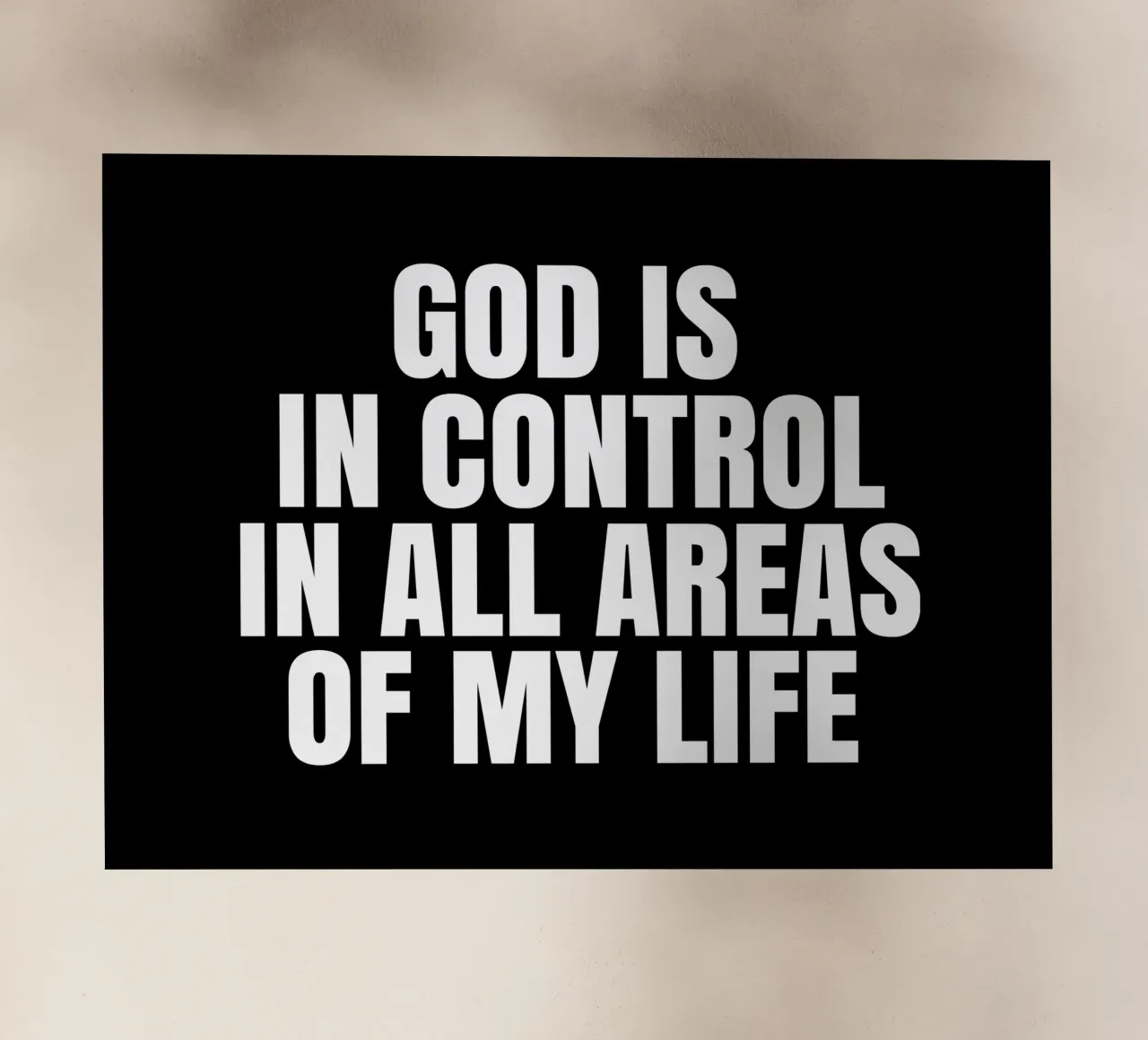 God is in control in all areas of my life pellicola backlit da happieeagle