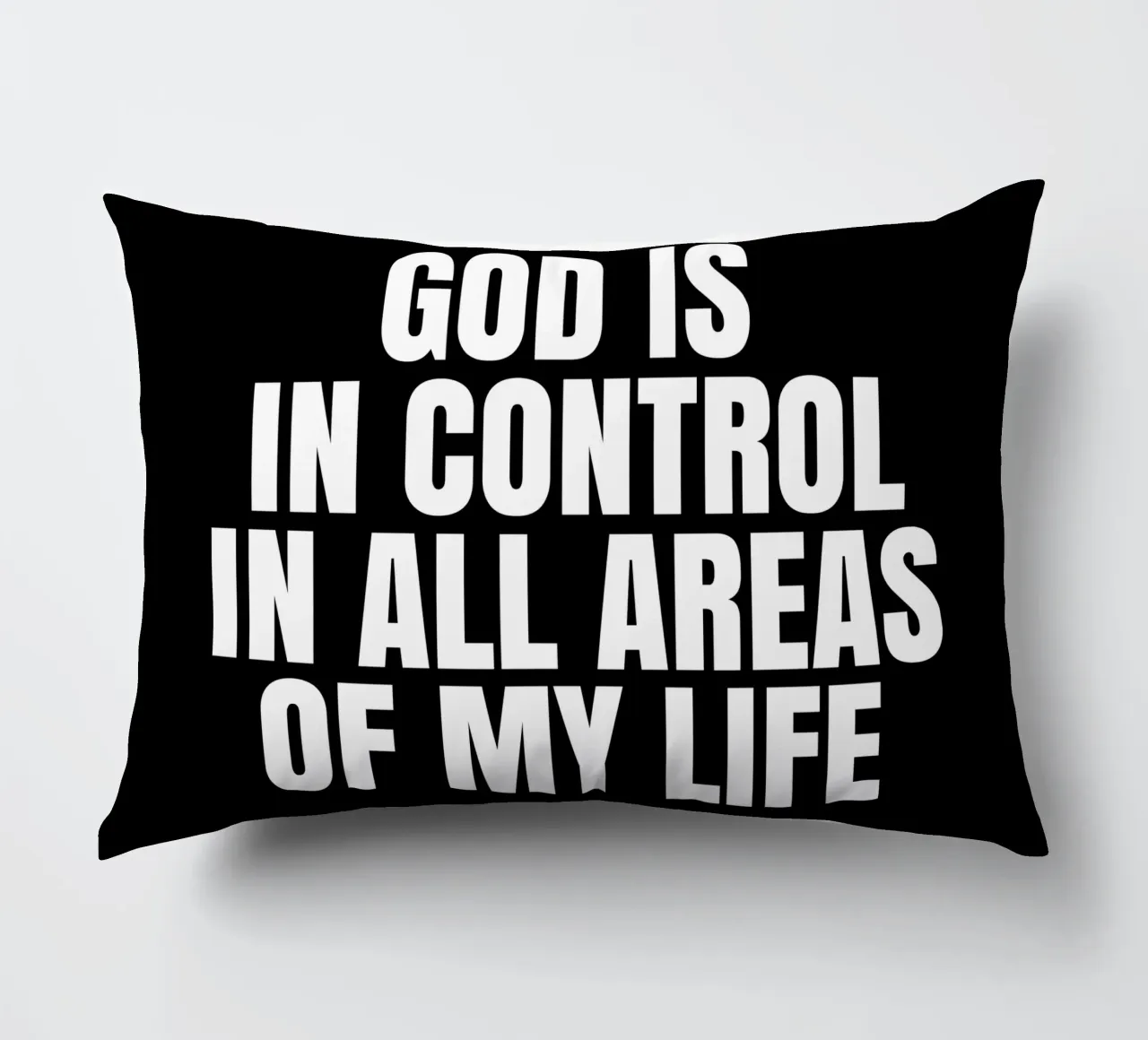 God is in control in all areas of my life cuscino da happieeagle