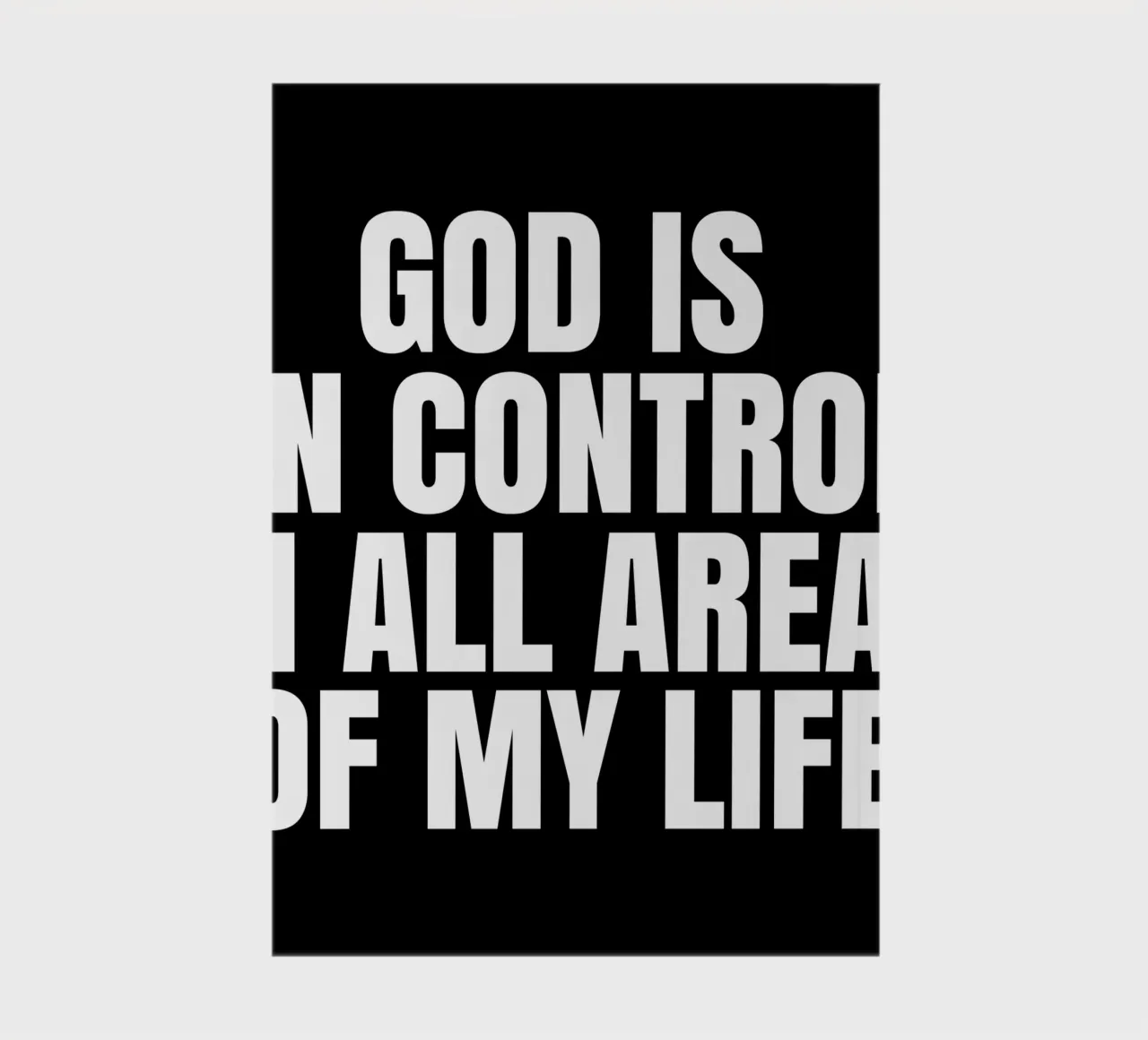 God is in control in all areas of my life diario da happieeagle