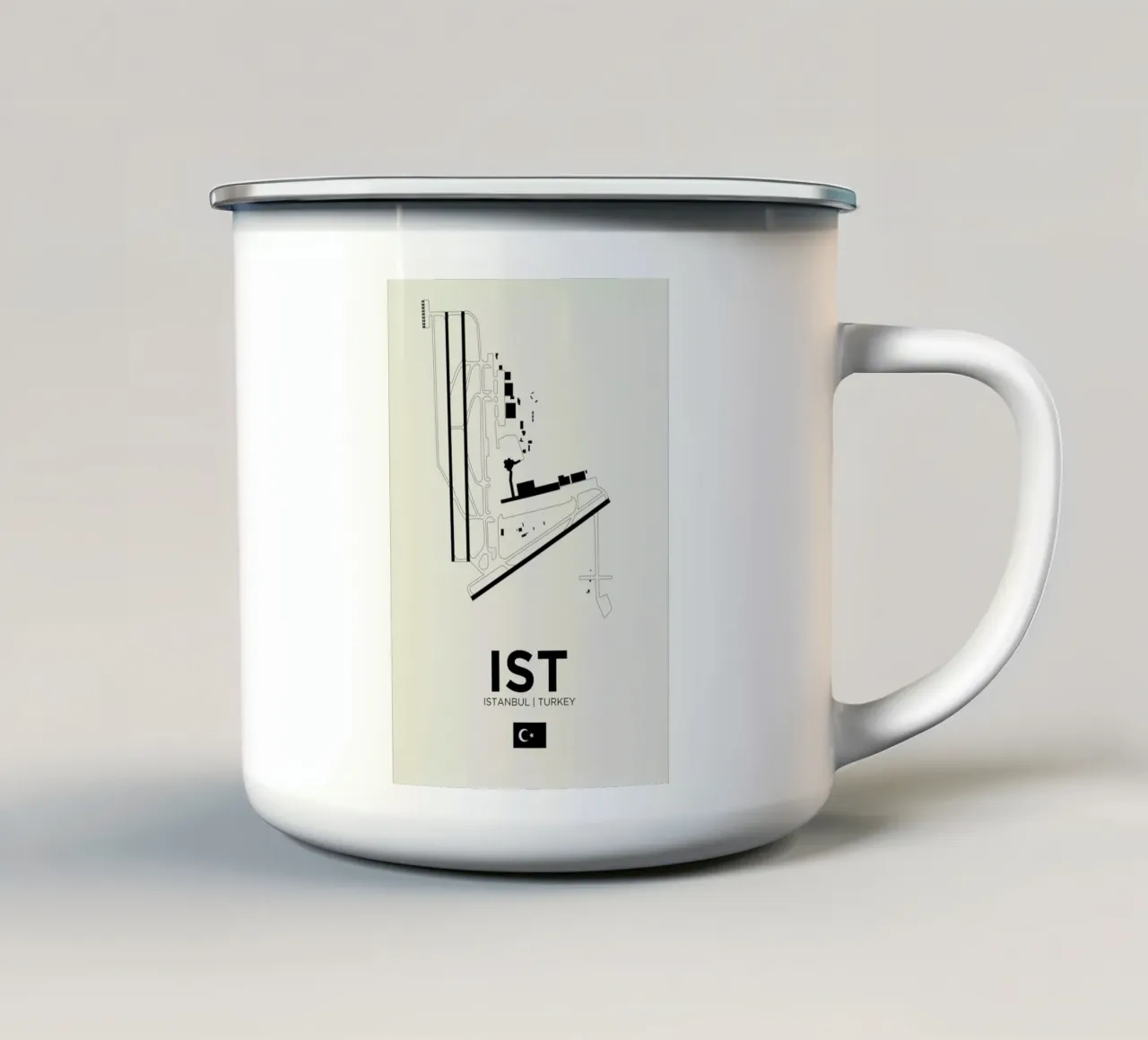 IST Airport Istanbul tazza in smalto da 08left