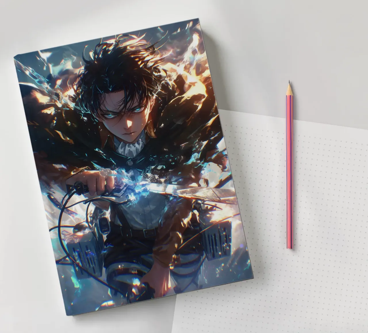 Levi attack on titan notebook by CreativeStudio