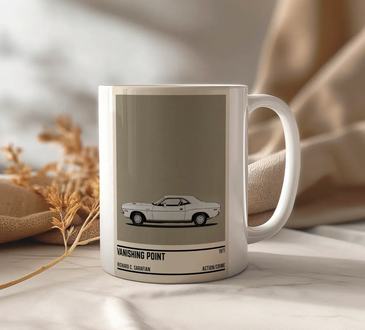Vanishing Point car movie tazza in ceramica da TheArtstudio
