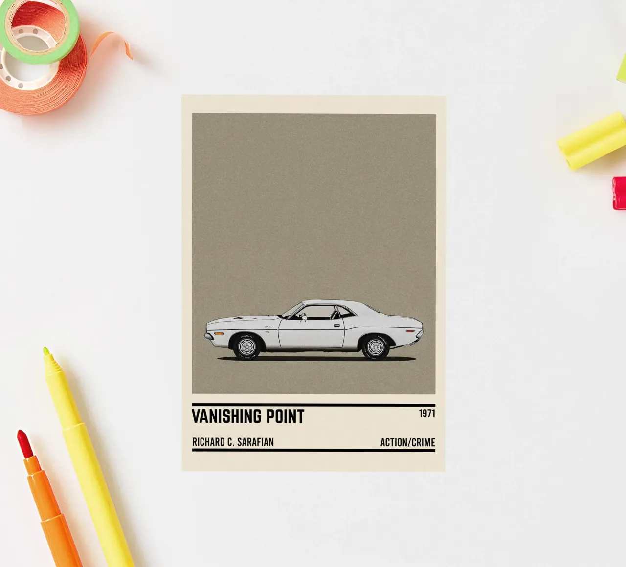 Vanishing Point car movie sticker by TheArtstudio