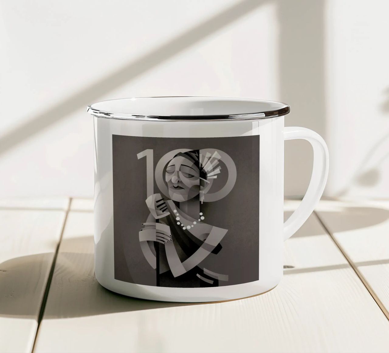 Lady Day tazza in smalto da Sean Loose