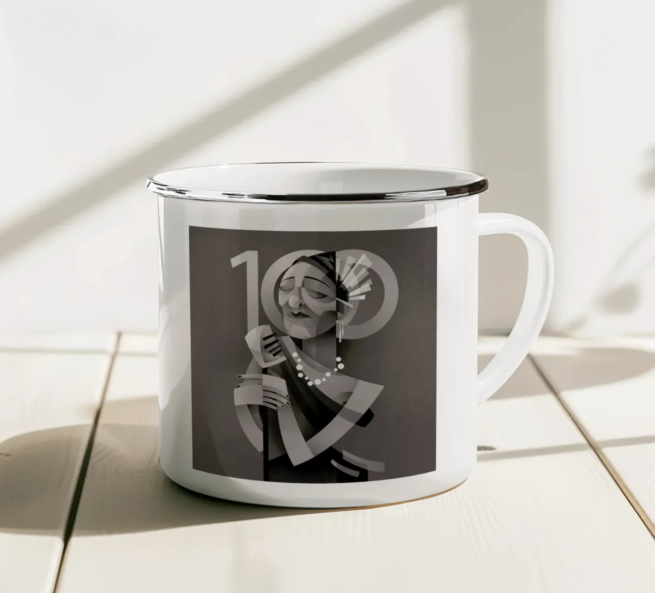 Lady Day enamel mug by Sean Loose