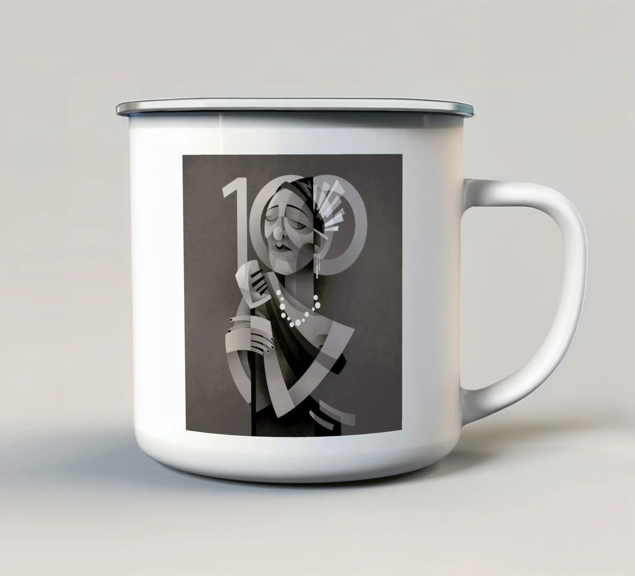 Lady Day tazza in smalto da Sean Loose