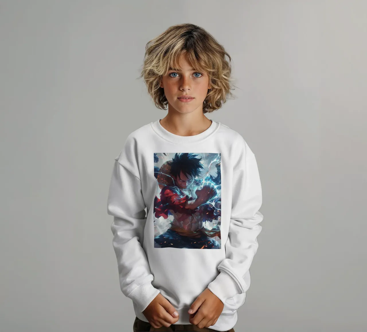 Luffy One Piece kids sweatshirt by CreativeStudio