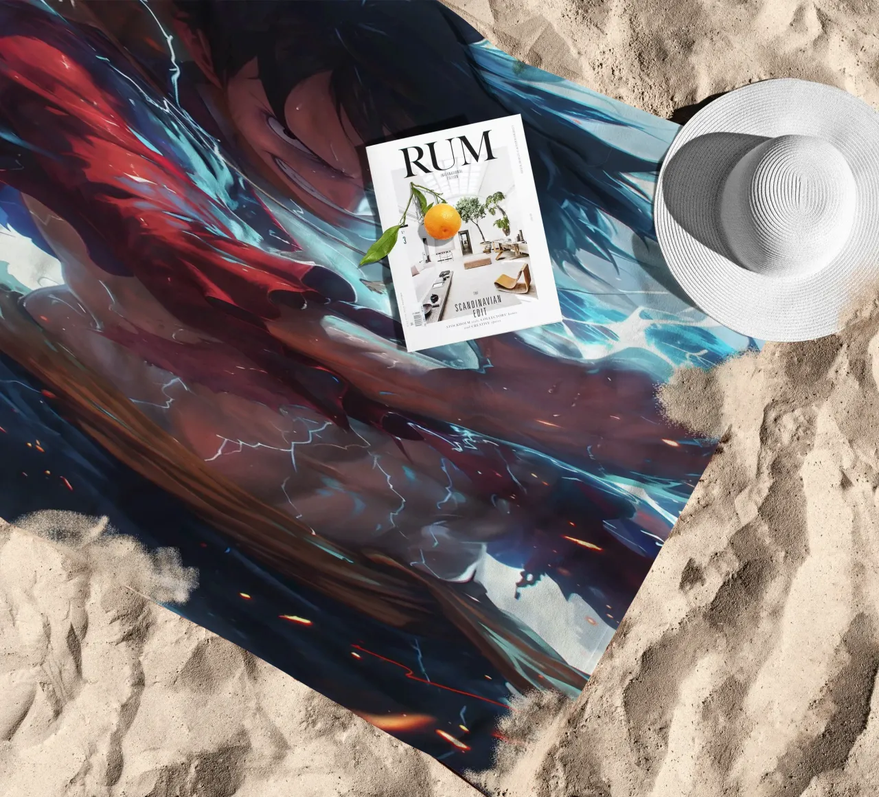 Luffy One Piece beach towel by CreativeStudio