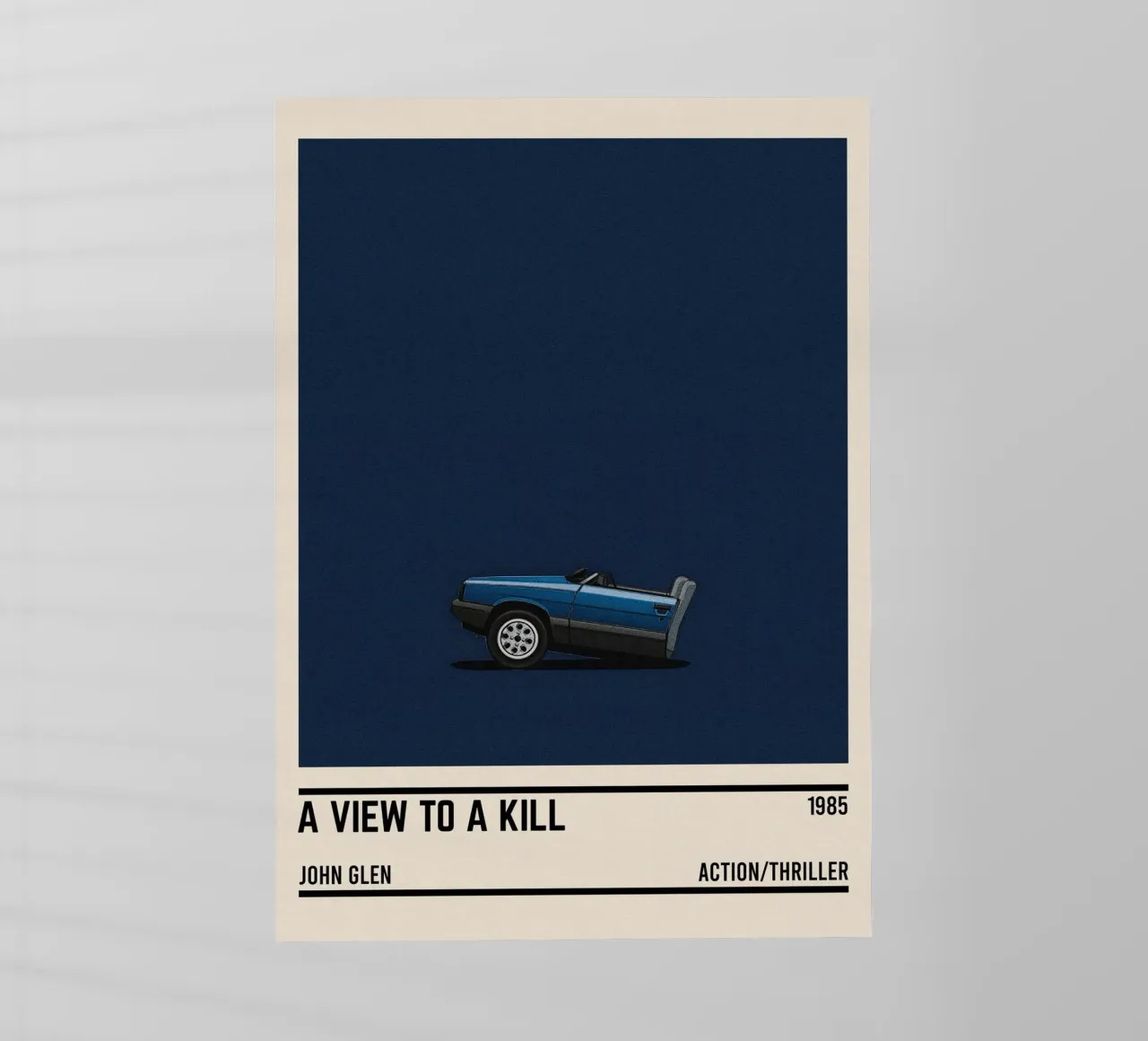 A View to a Kill car lámina retroiluminada de TheArtstudio
