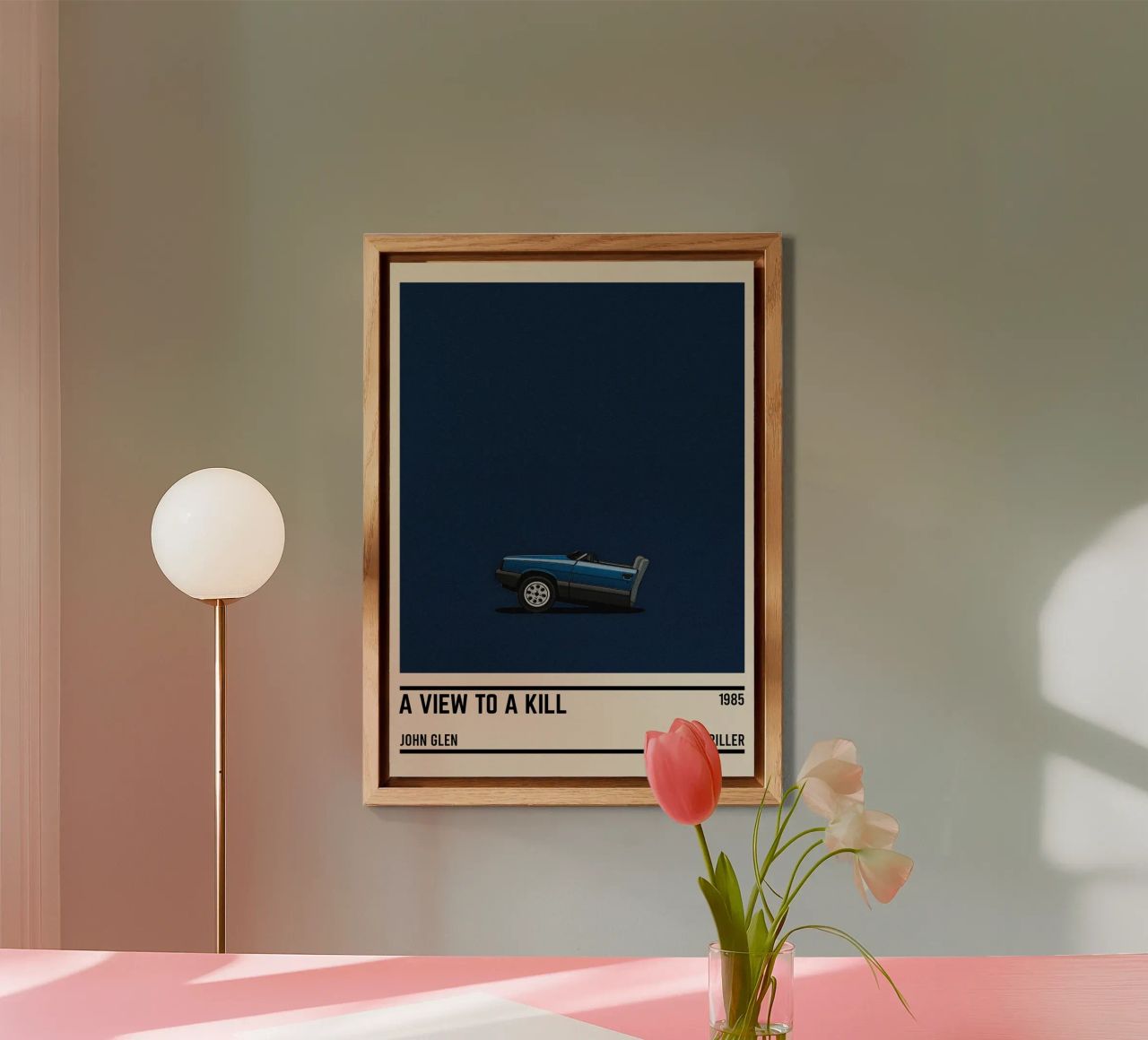 A View to a Kill car alluminio dibond da TheArtstudio