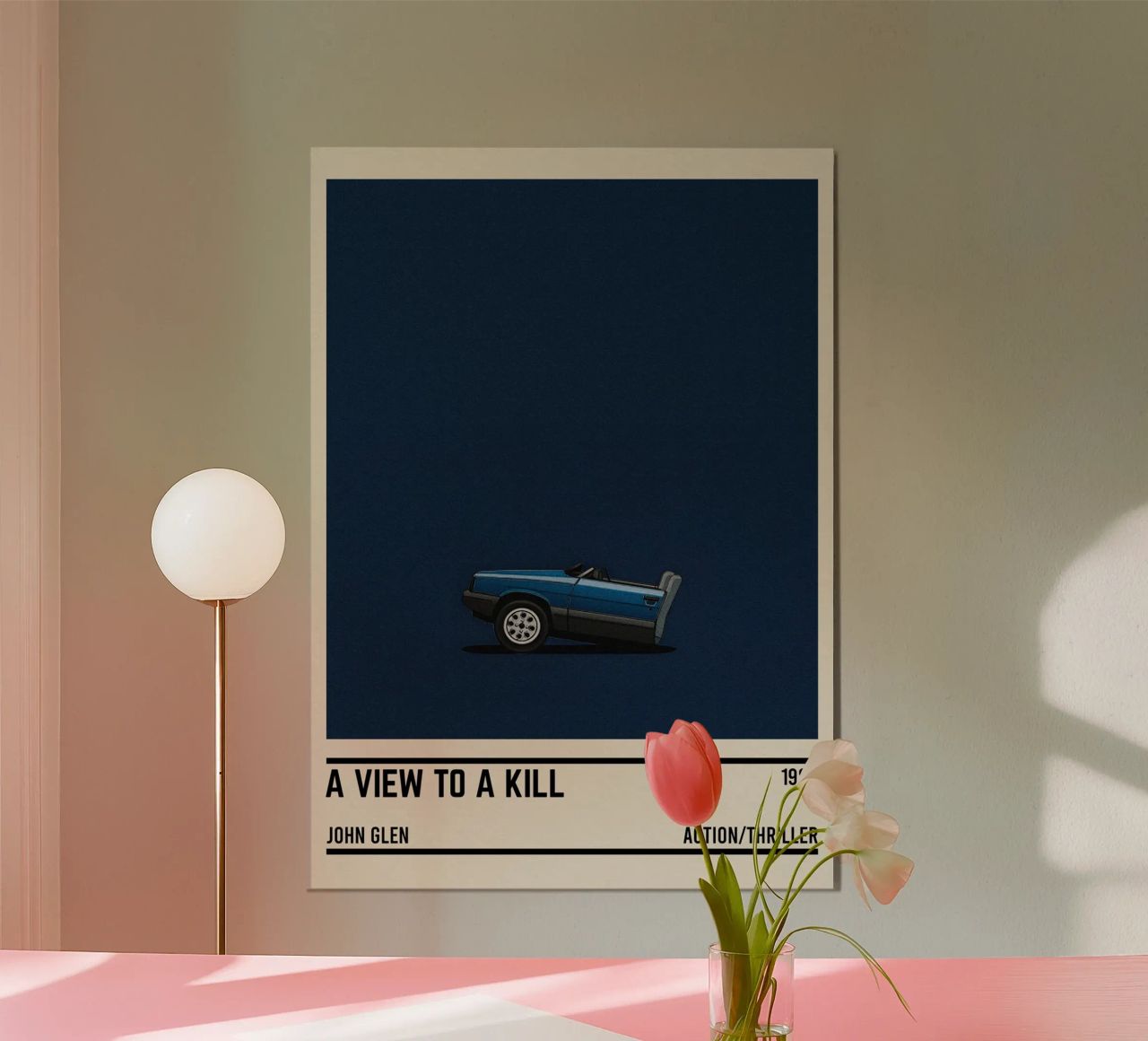 A View to a Kill car alluminio dibond da TheArtstudio