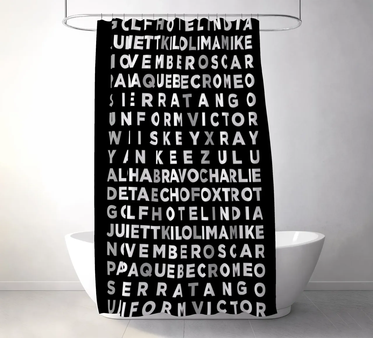 Alpha shower curtain by 08left