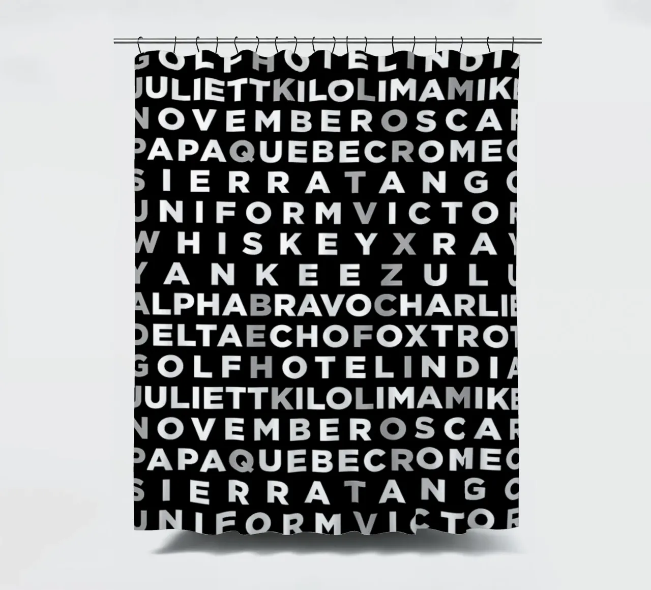 Alpha shower curtain by 08left