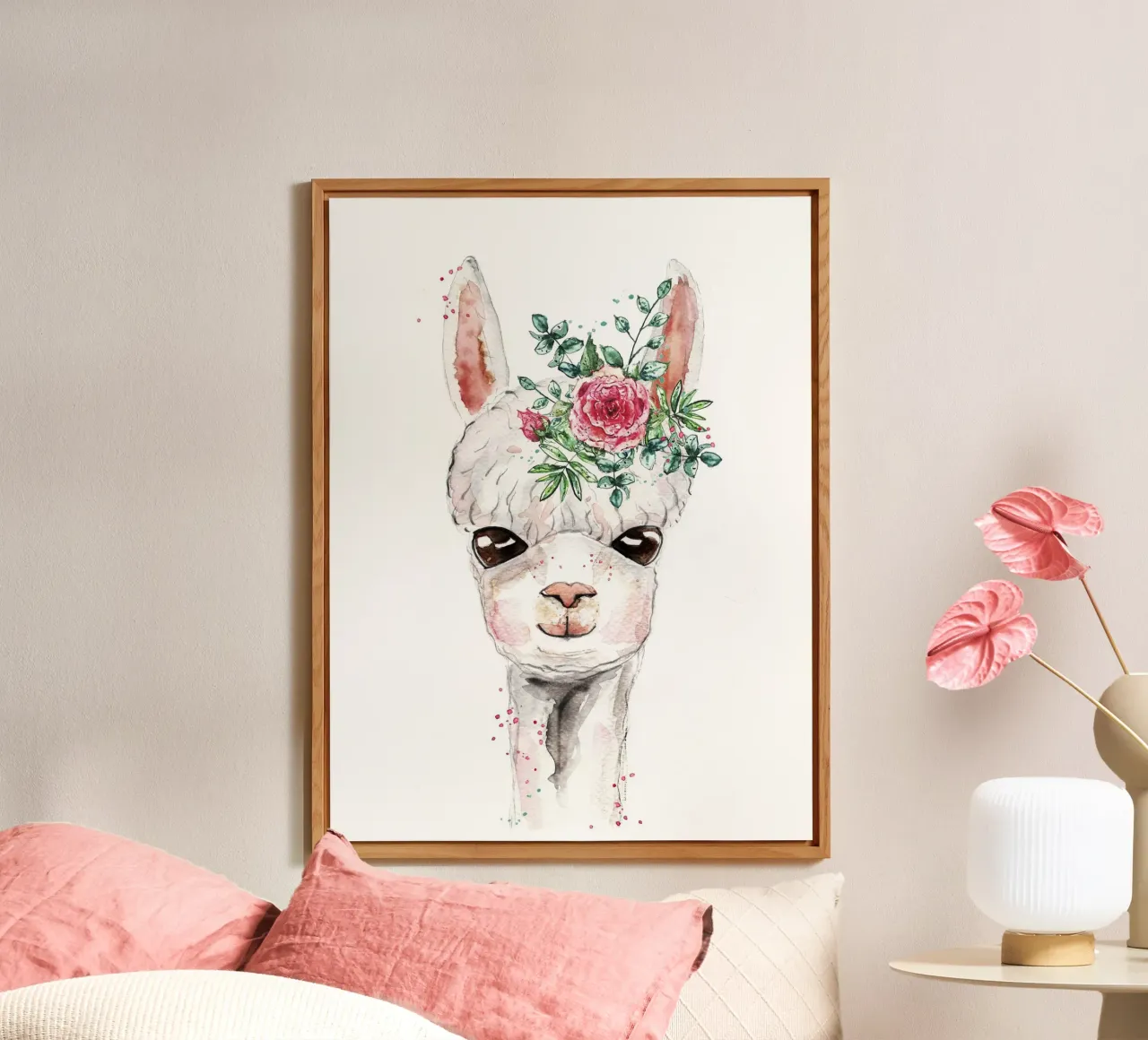 Cute Alpaca Baby Girl forex plate by Illustration Raissa Oltmanns
