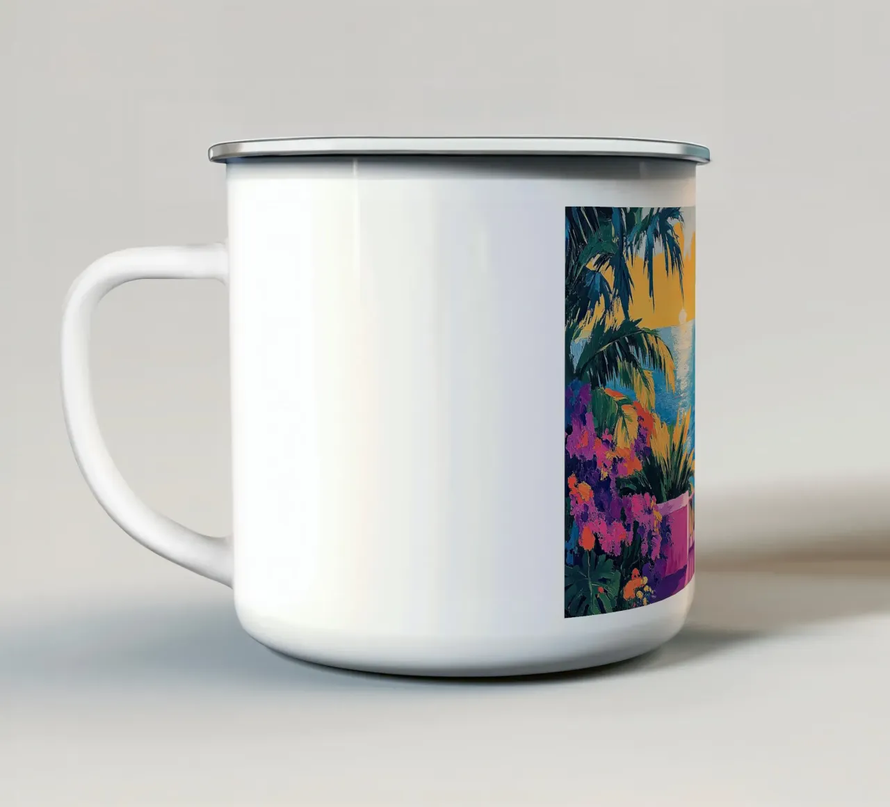 Henri Matisse inspiriert Meer Fauvismus Mediterran Emaille Tasse von Nikis Art Studio